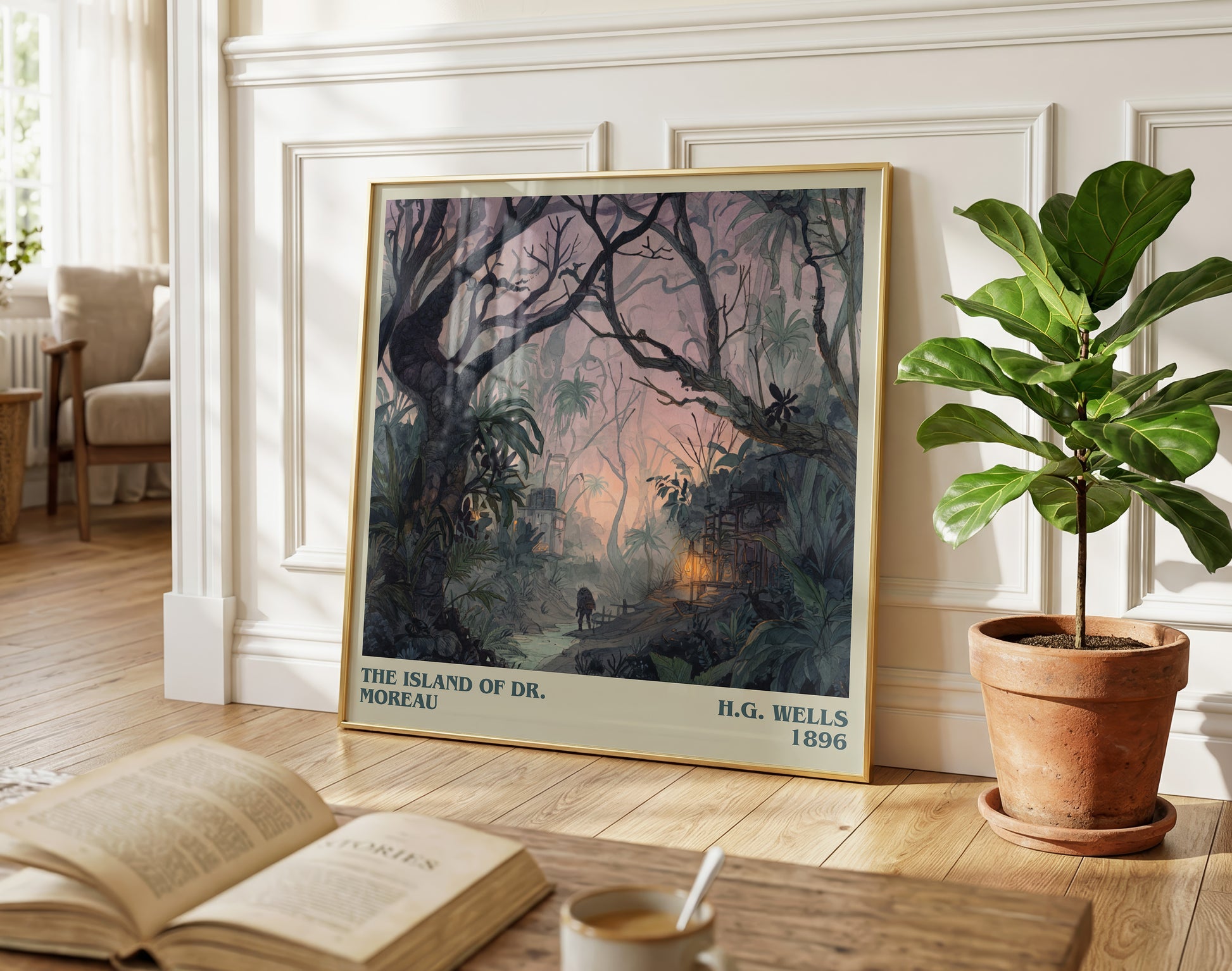 The Island Of Dr. Moreau literary poster paired in gallery wall – literary art prints