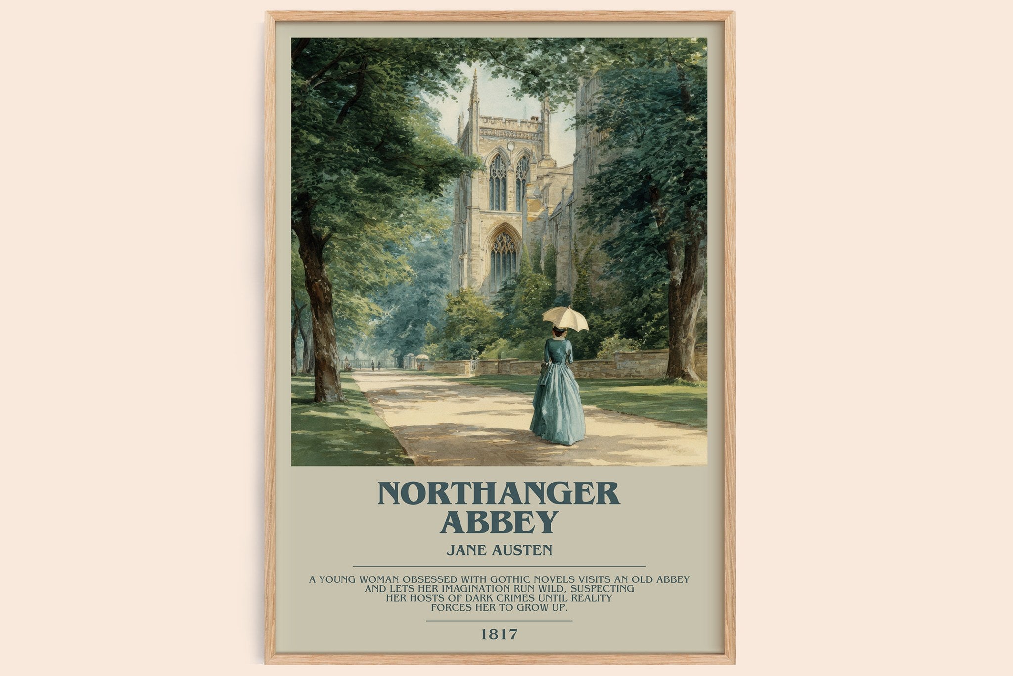 Northanger Abbey Bookish Wall Art by Jane Austen