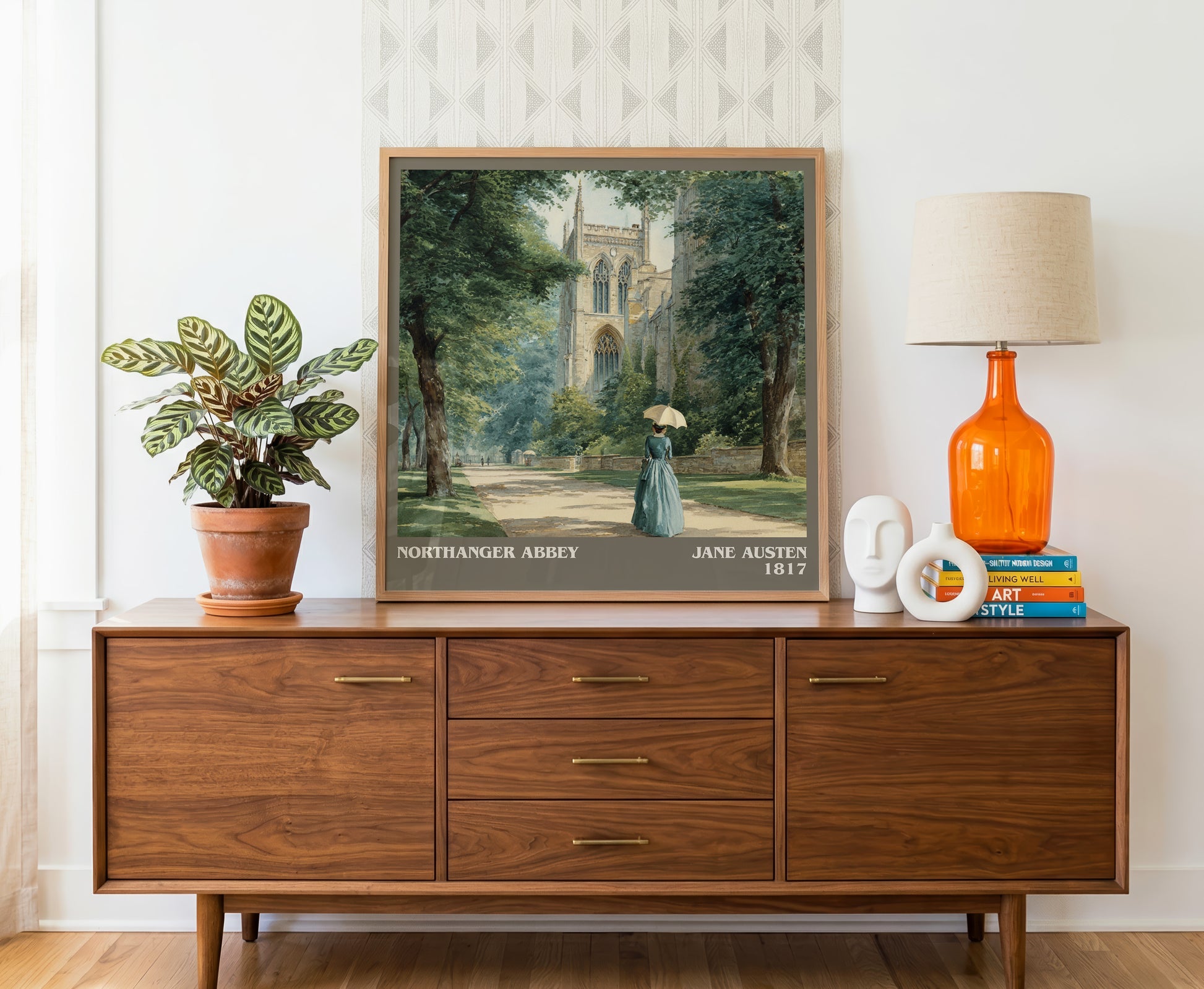Northanger Abbey literary poster paired in gallery wall – literary art prints