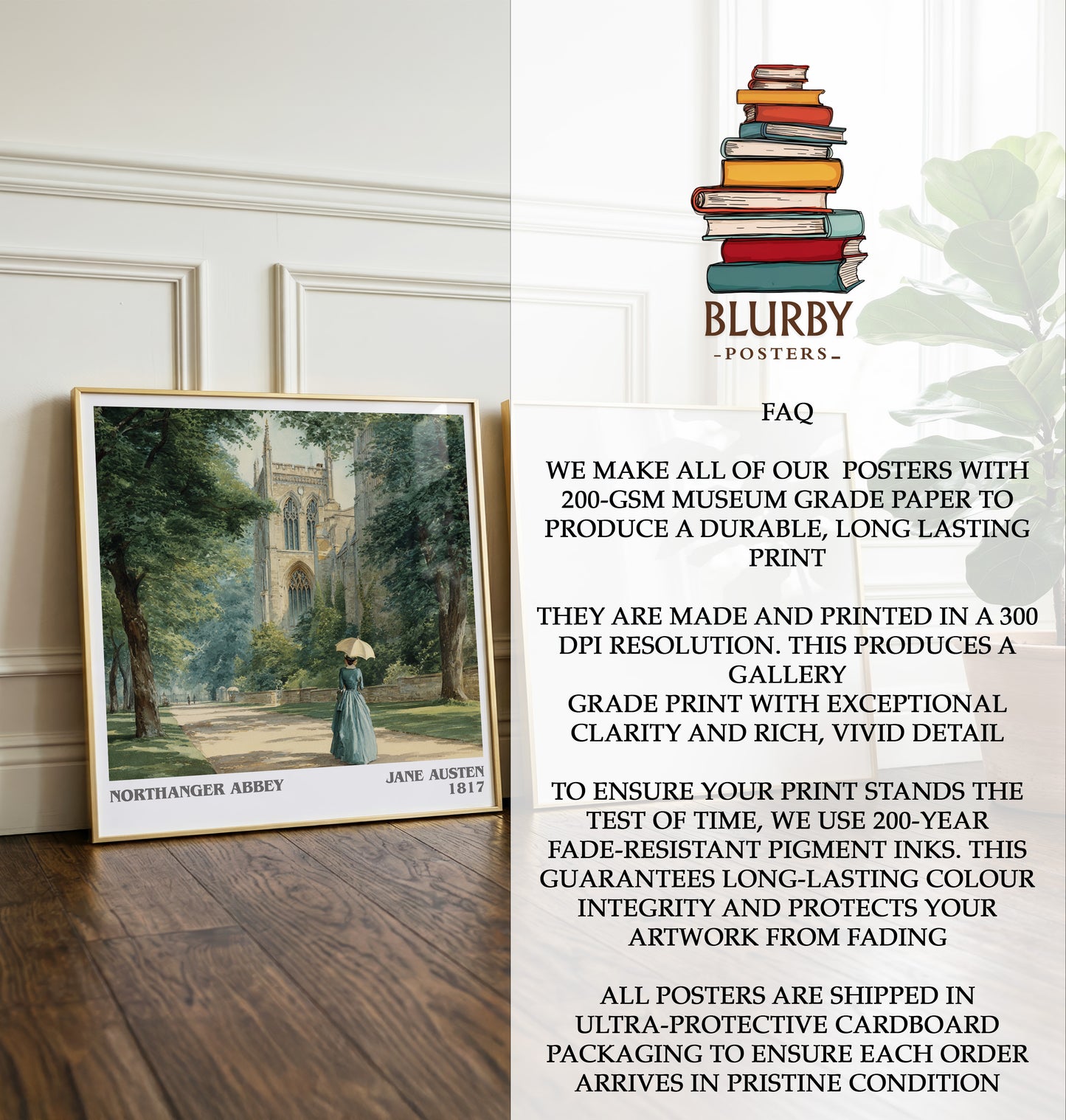 Northanger Abbey literary literary print detail – Jane Austen book art