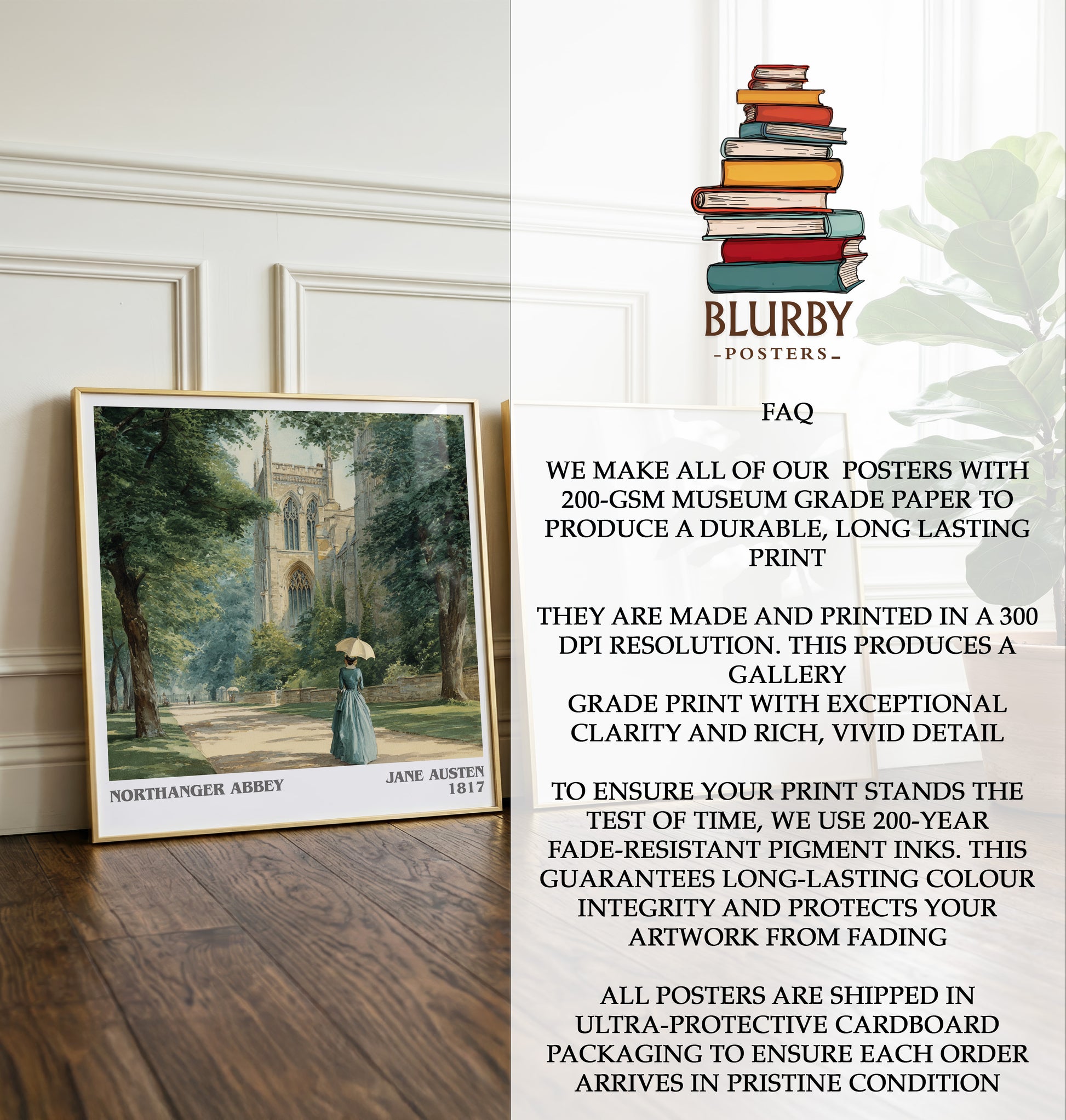 Northanger Abbey literary literary print detail – Jane Austen book art