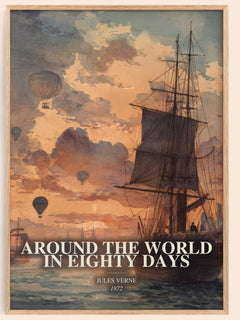 Around The World In Eighty Days Book Watercolour Illustration – J.