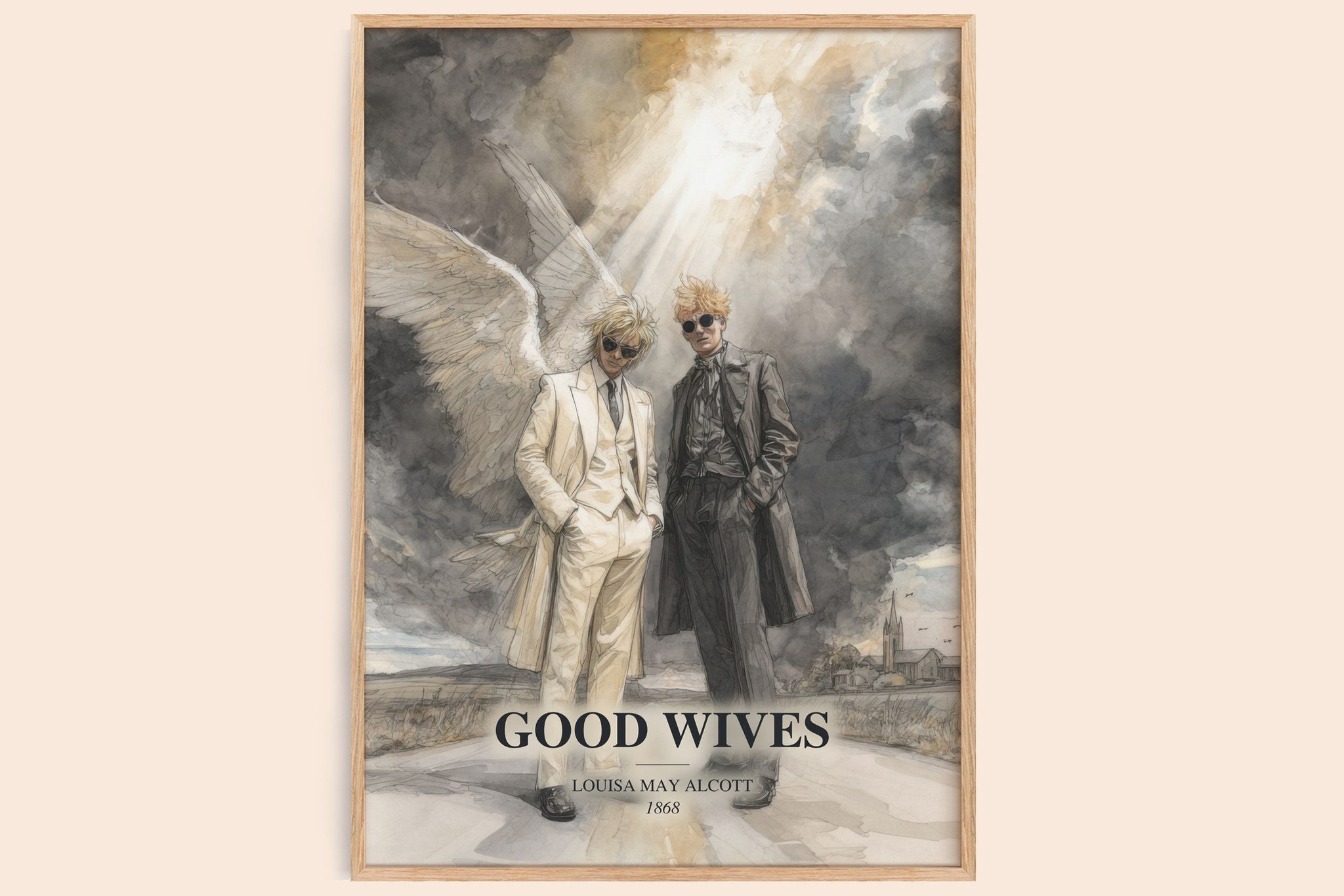 Good Wives Book Watercolour Illustration by Louisa May Alcott