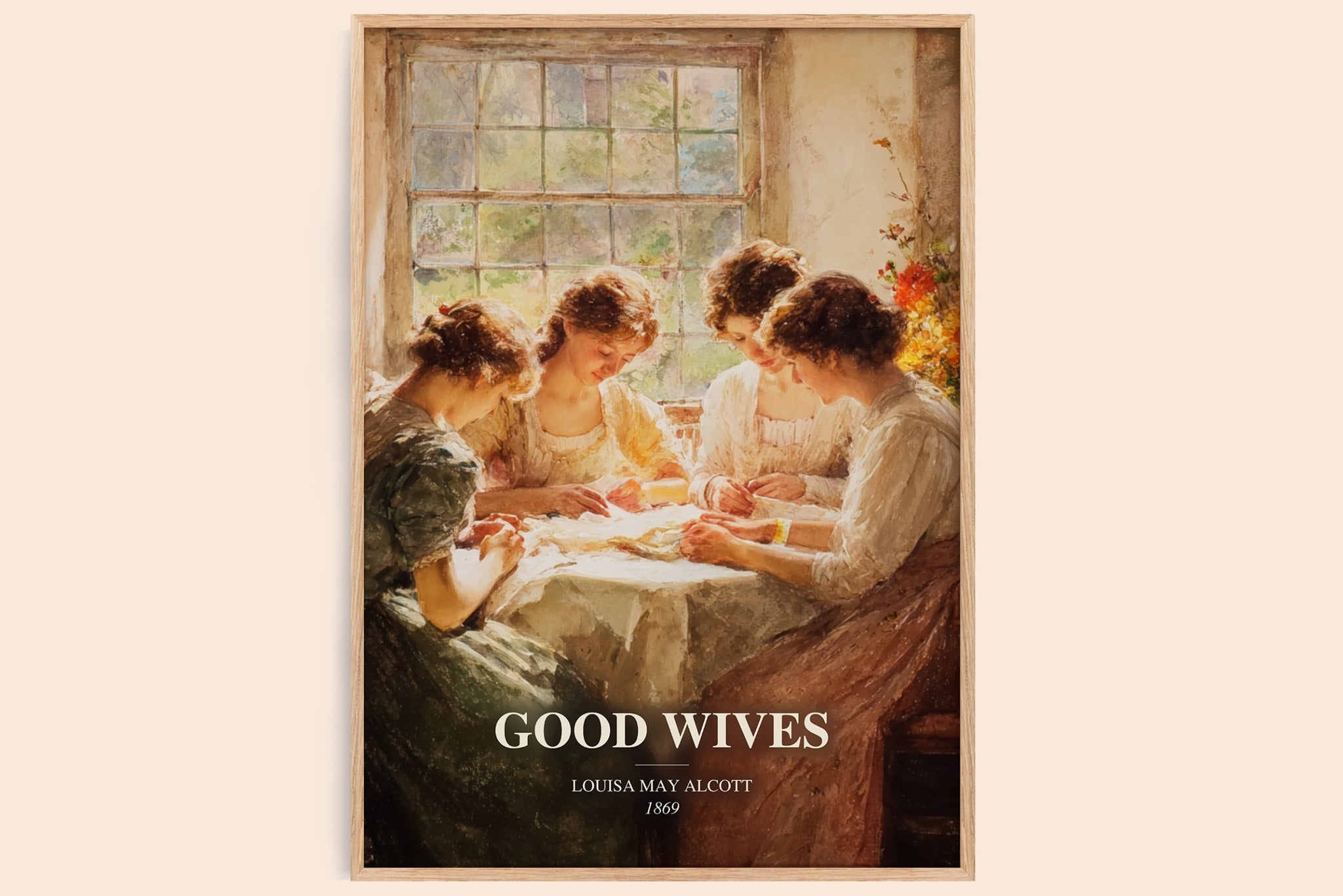 Good Wives Book Watercolour Illustration by Louisa May Alcott