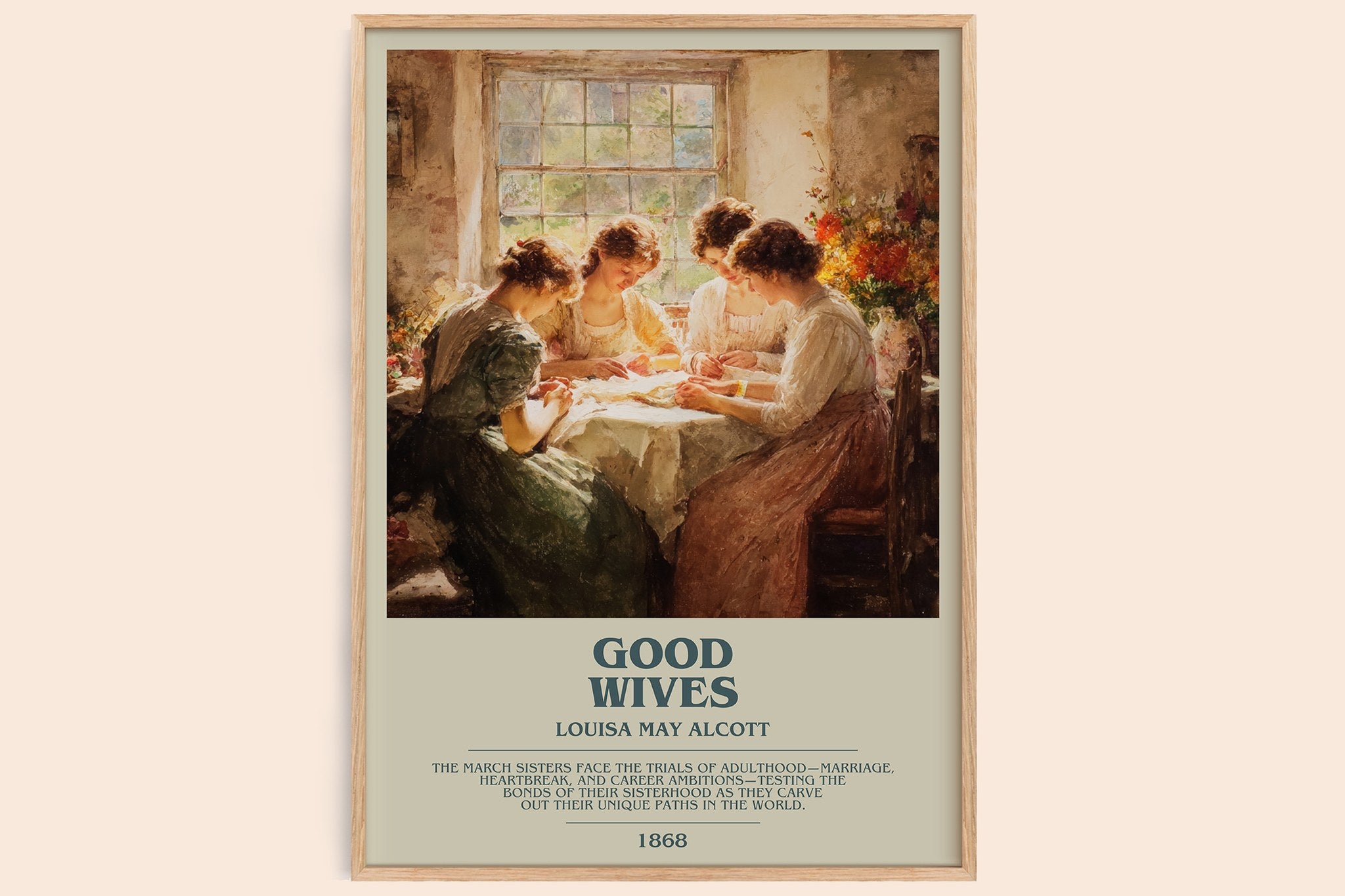 Good Wives Bookish Wall Art by Louisa May Alcott