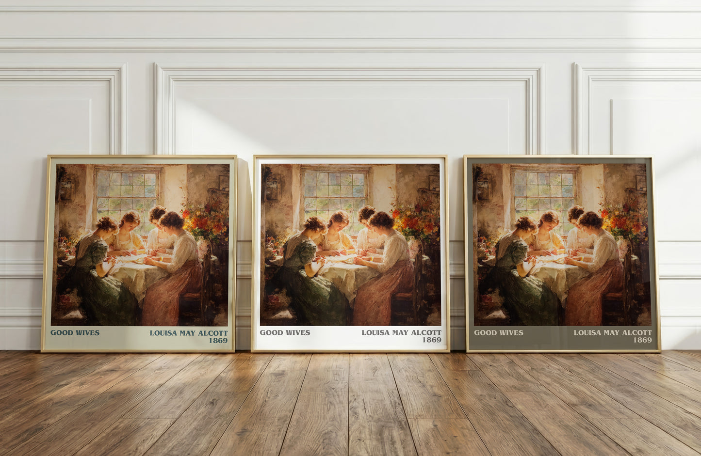 Good Wives literary art print colour and style options – Louisa May Alcott book art