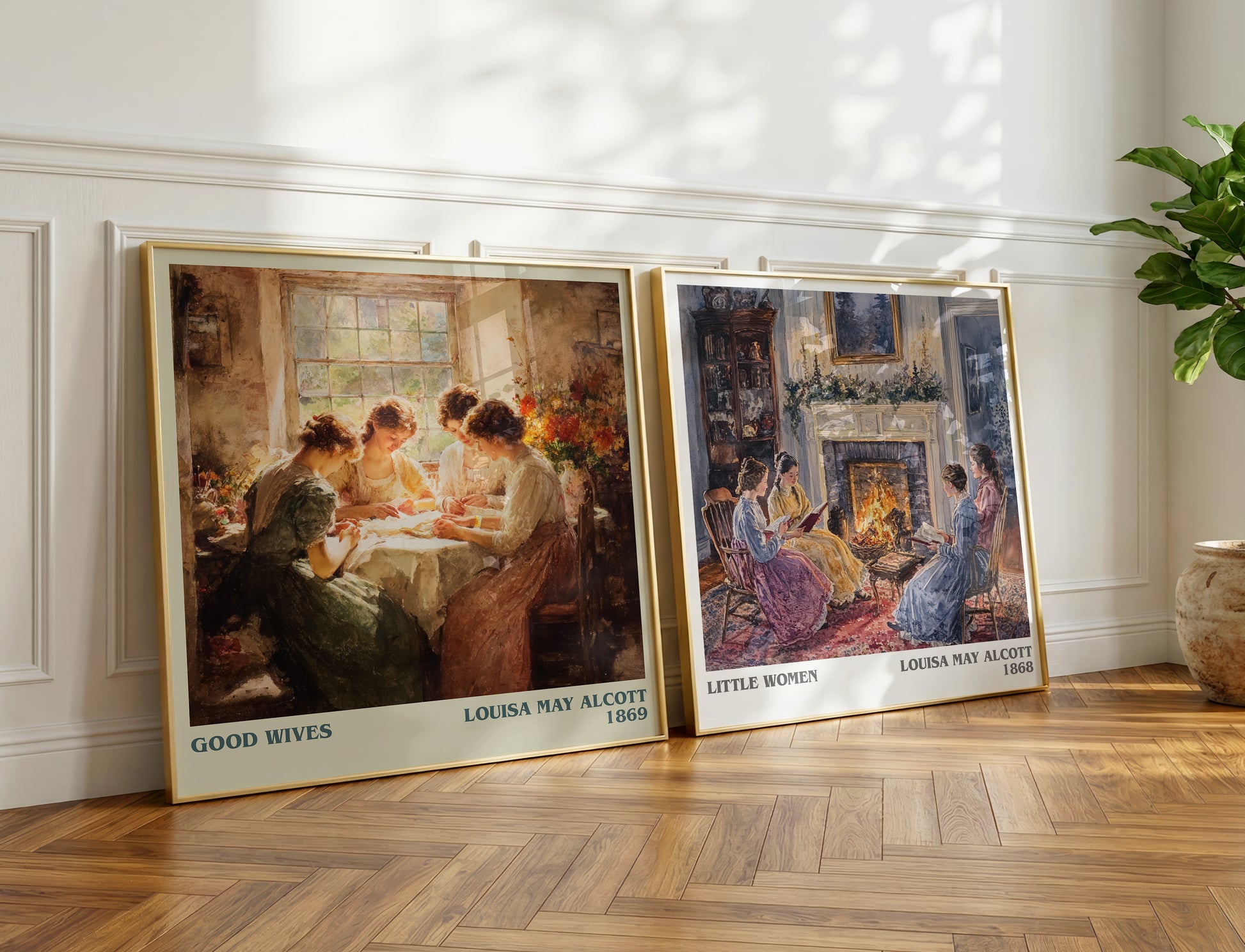 Good Wives literary poster paired in gallery wall – literary art prints