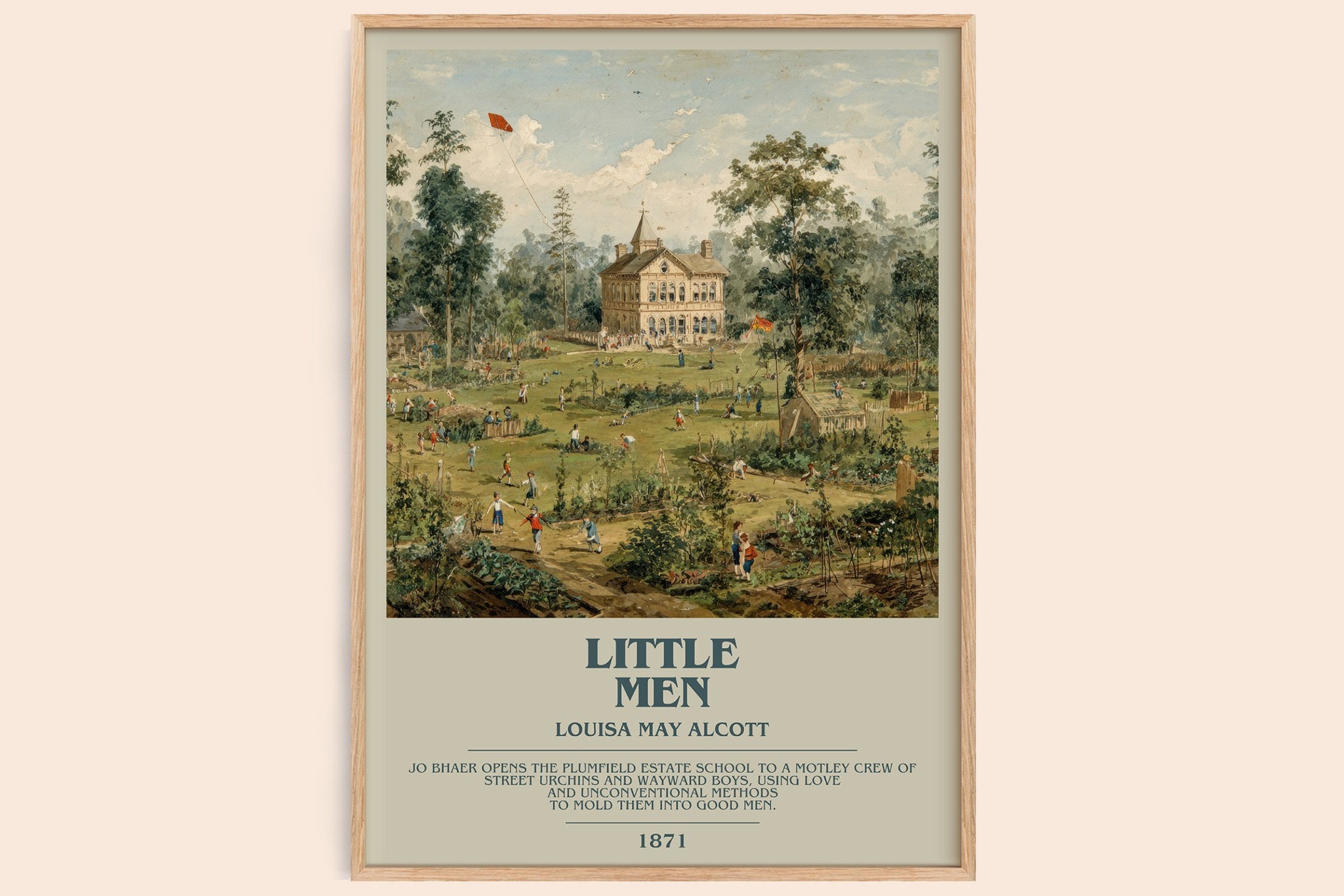 Little Men Bookish Wall Art by Louisa May Alcott