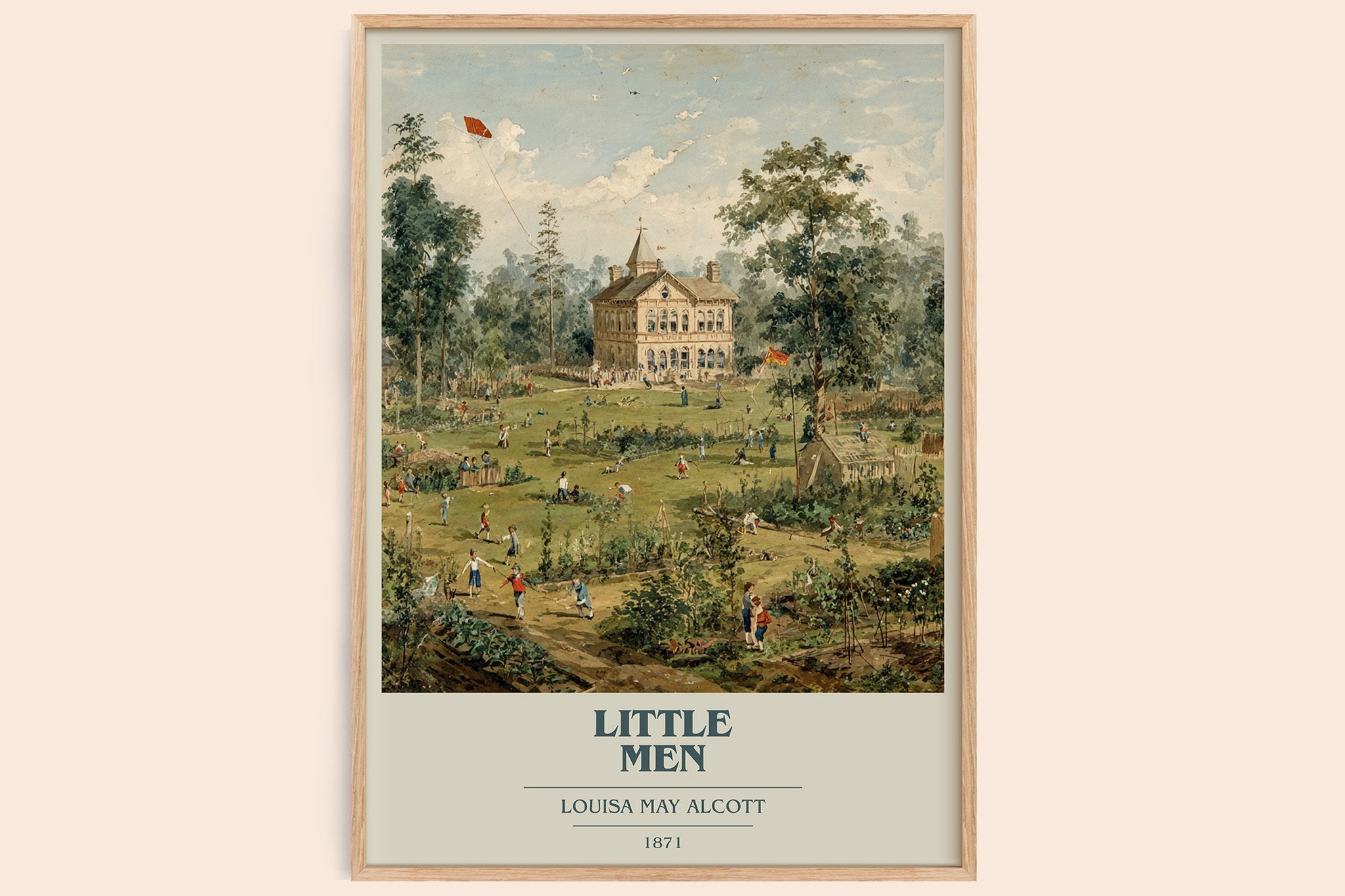 Little Men Book Cover Poster by Louisa May Alcott