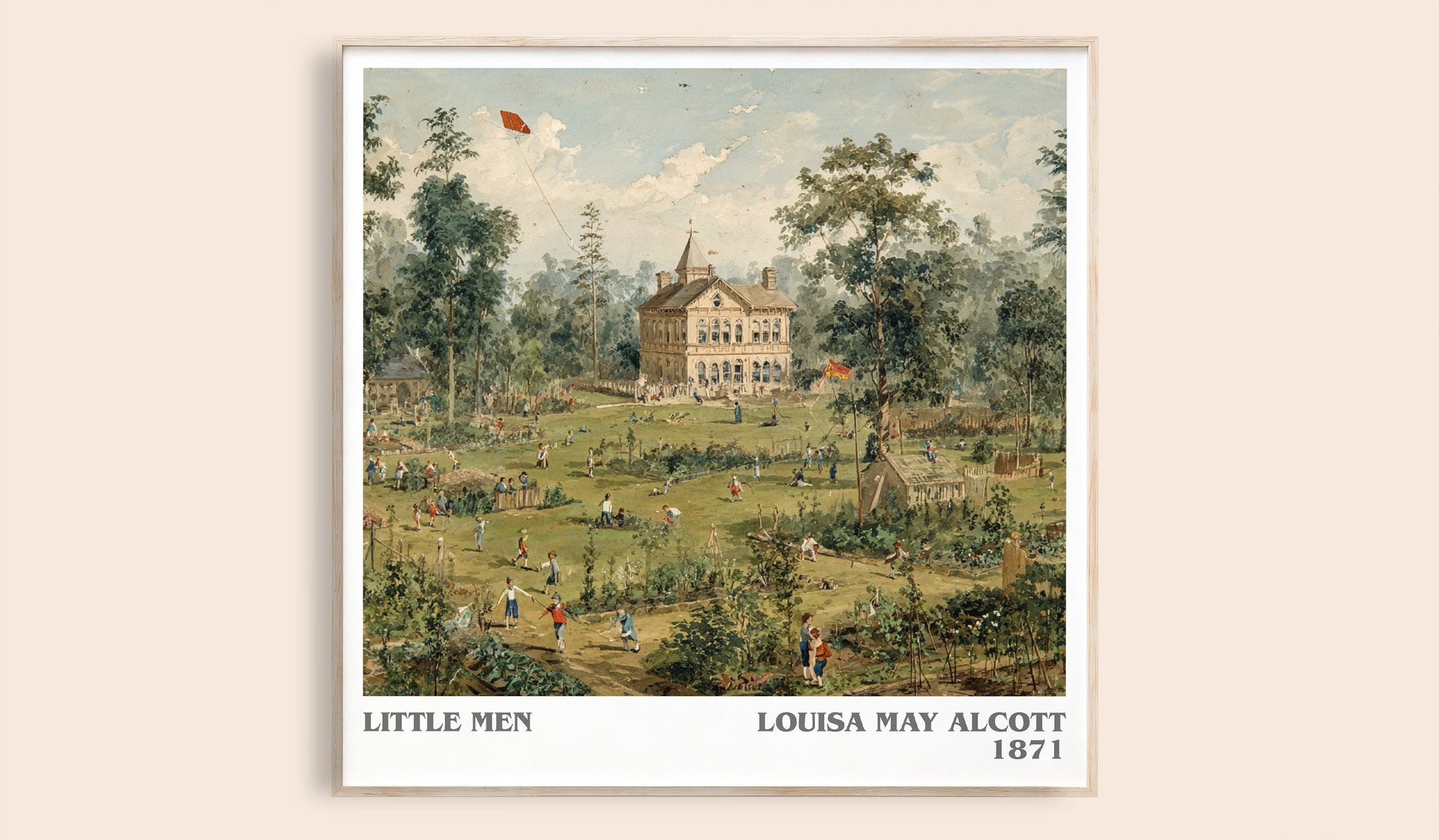 Little Men Literary Art Print by Louisa May Alcott