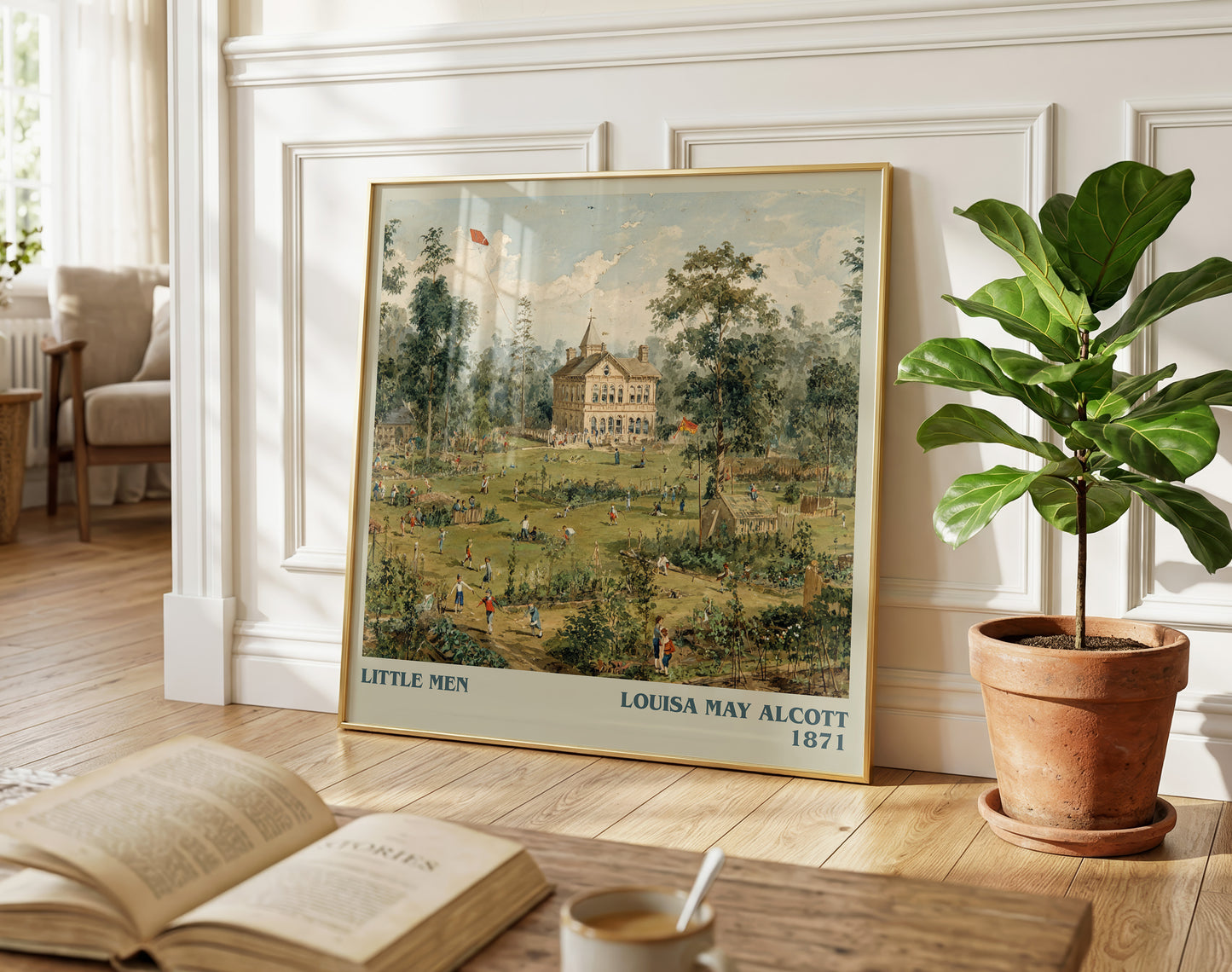 Little Men literary poster paired in gallery wall – literary art prints