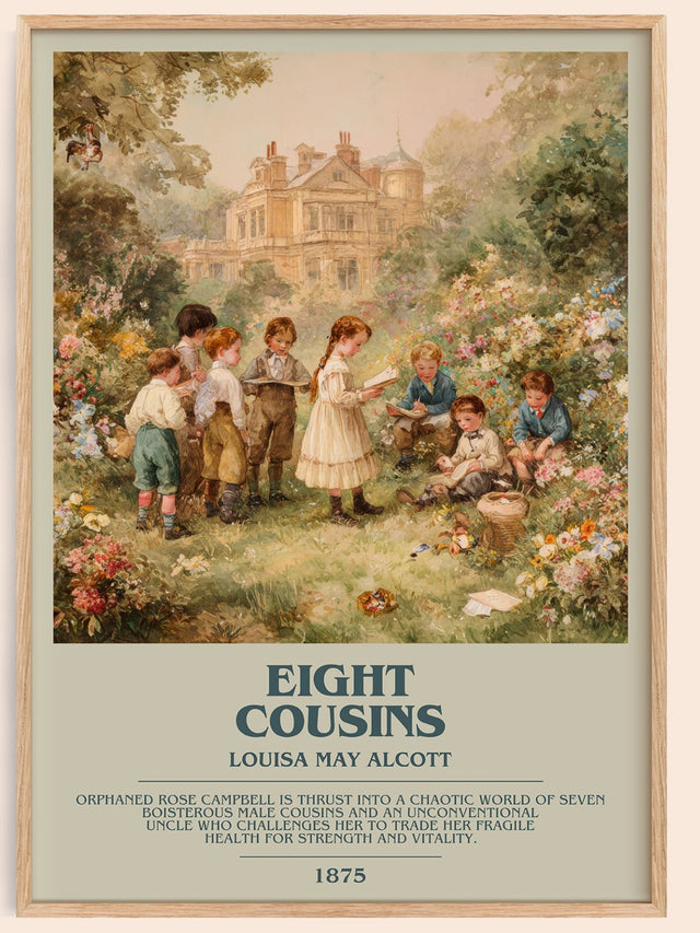 Eight Cousins Bookish Wall Art by Louisa May Alcott
