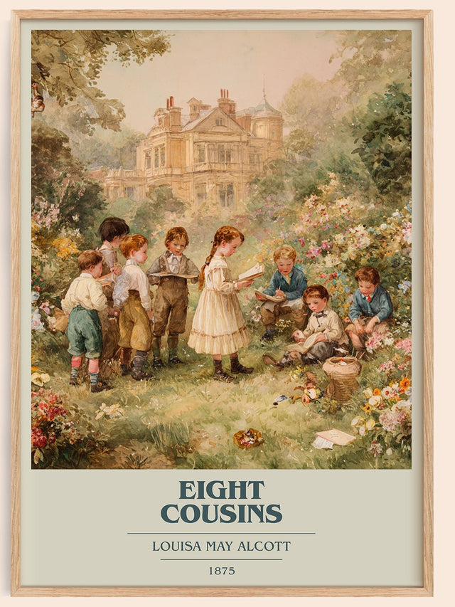 Eight Cousins Book Cover Poster by Louisa May Alcott