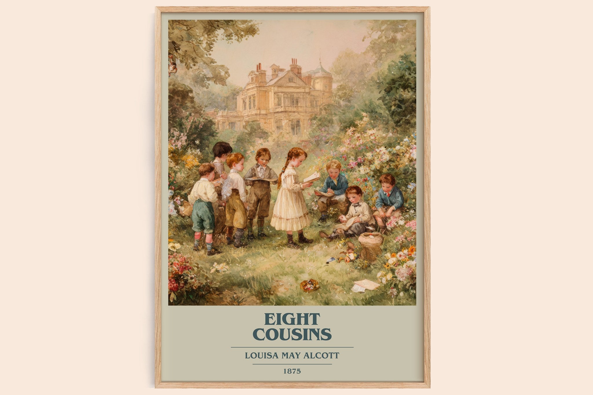 Eight Cousins Book Cover Poster by Louisa May Alcott