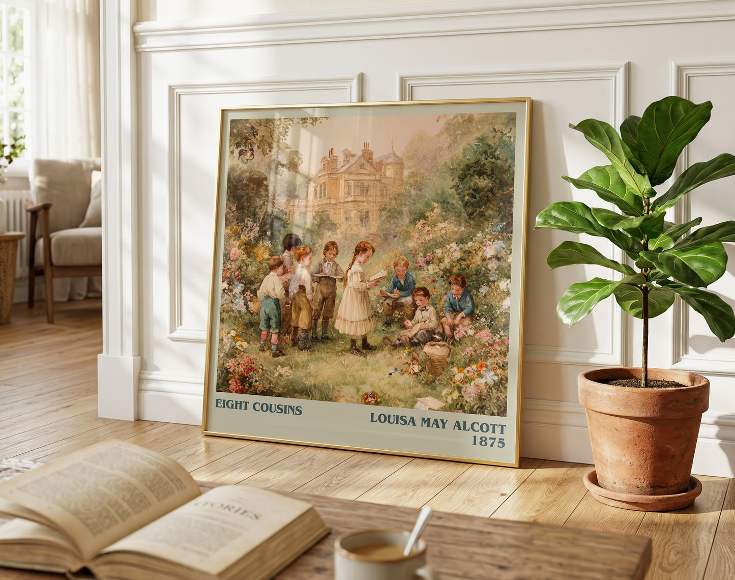 Eight Cousins literary poster paired in gallery wall – literary art prints