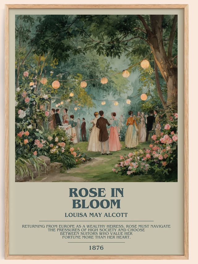 Rose In Bloom Bookish Wall Art by Louisa May Alcott