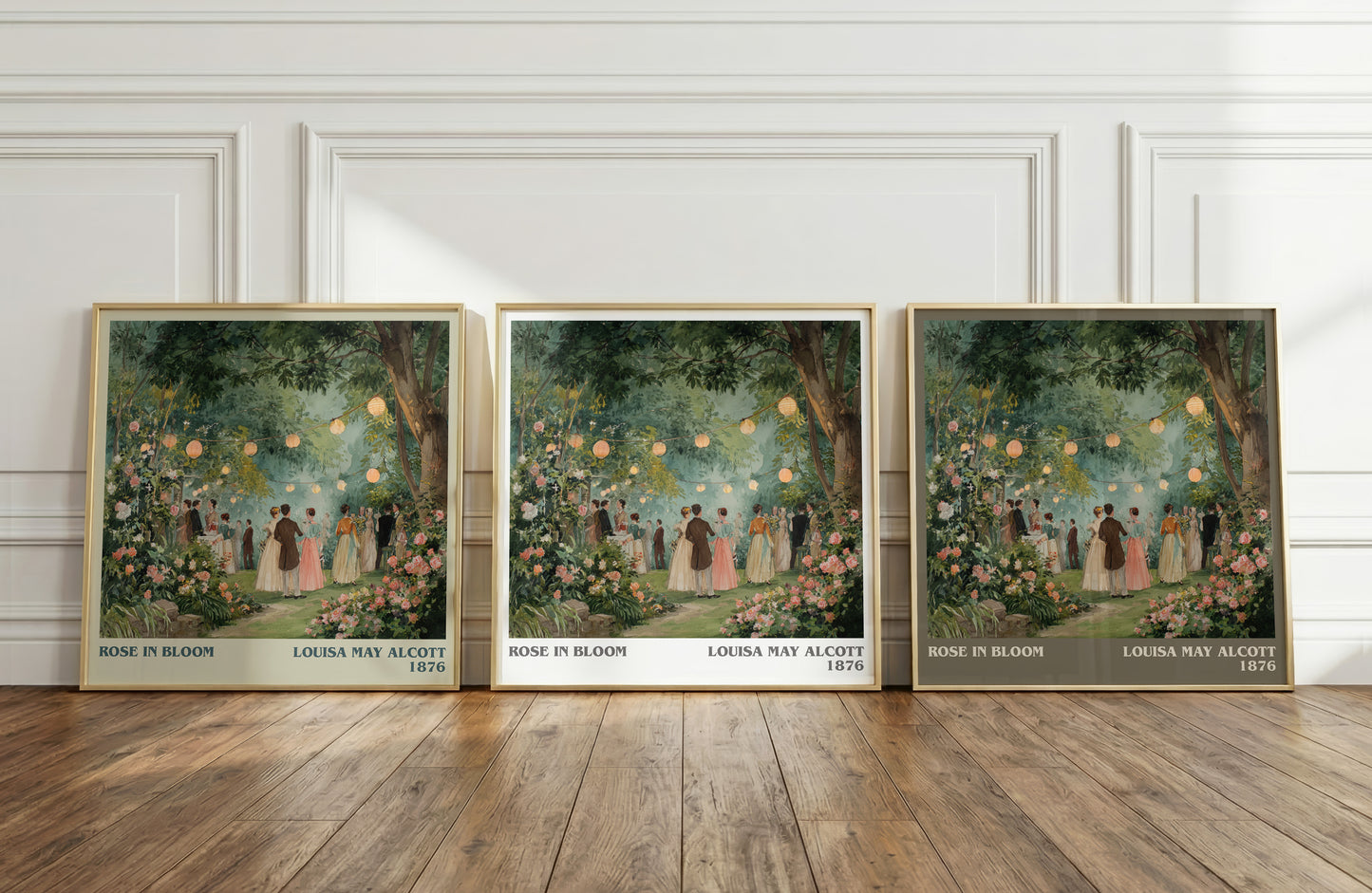 Rose In Bloom literary print framed by window – literary home decor