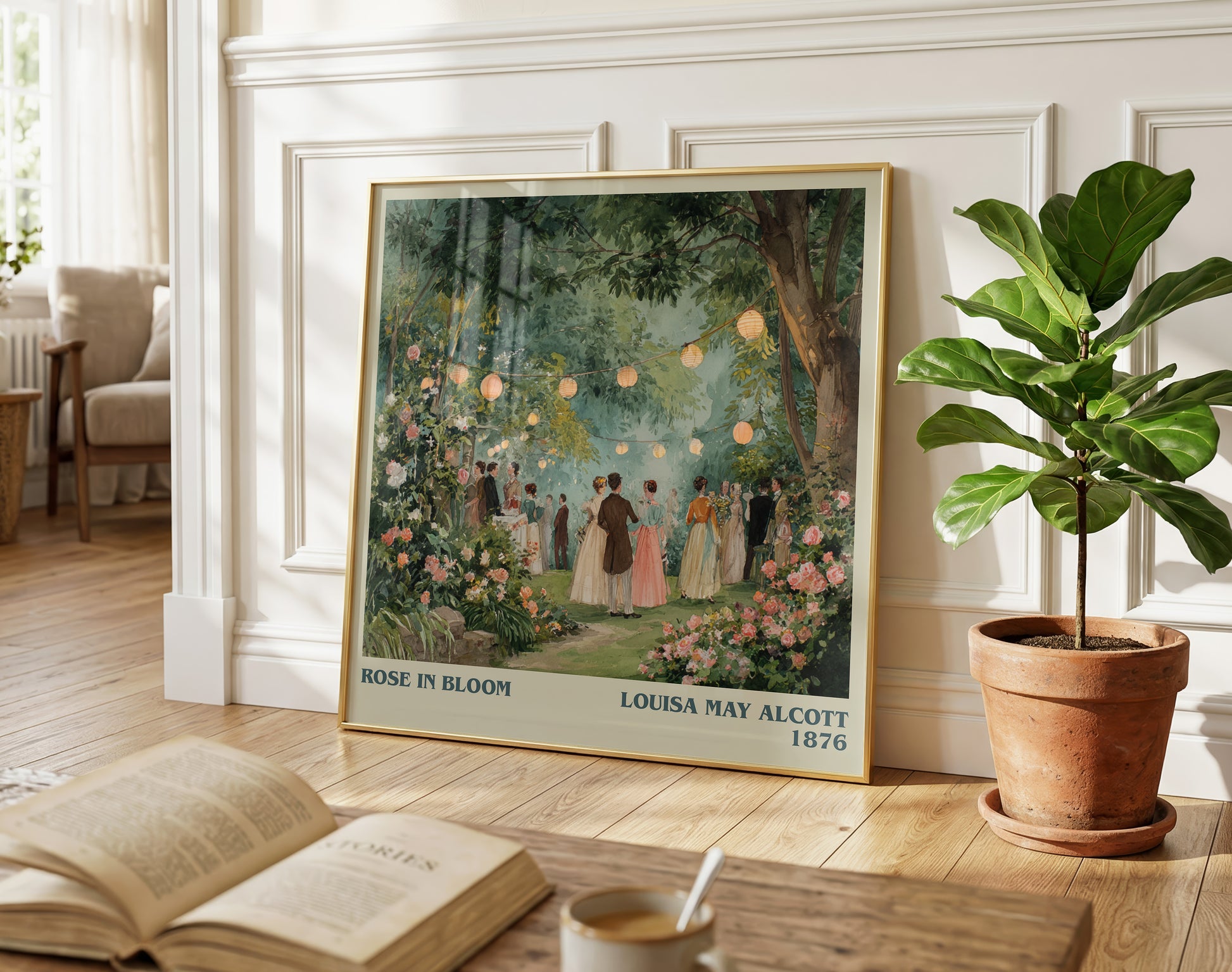 Rose In Bloom literary poster paired in gallery wall – literary art prints