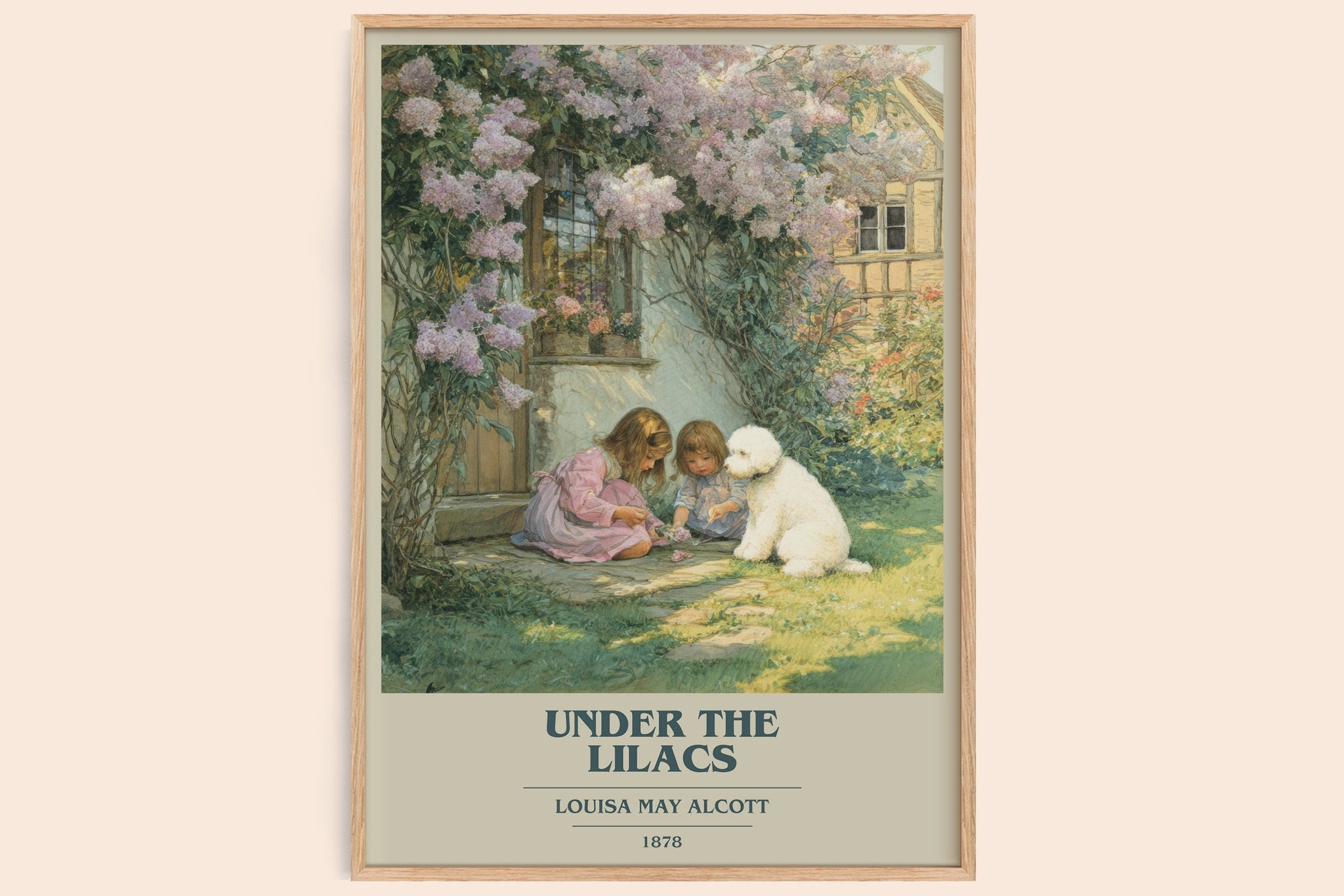 Under the Lilacs Book Cover Poster by Louisa May Alcott