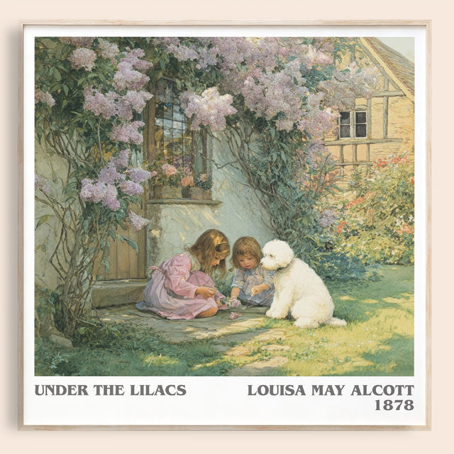 Under the Lilacs Literary Art Print by Louisa May Alcott