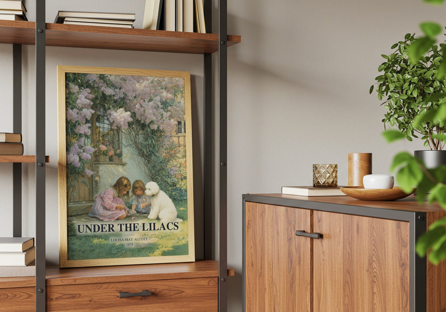 Under The Lilacs book watercolour illustration paper finish options – matte satin gloss