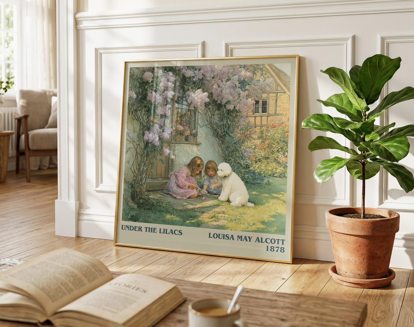 Under the Lilacs literary poster paired in gallery wall – literary art prints