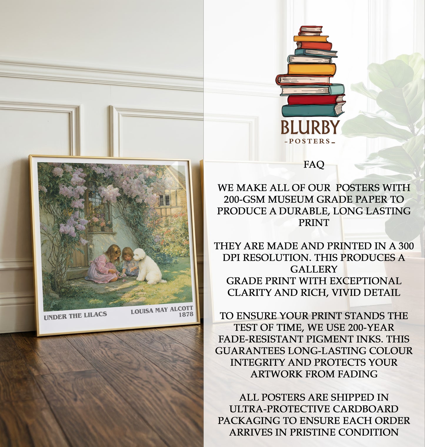 Under the Lilacs Literary Art Print by Louisa May Alcott