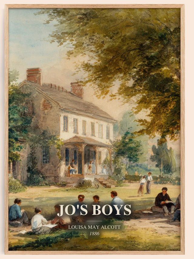 Jo'S Boys Book Watercolour Illustration by Louisa May Alcott