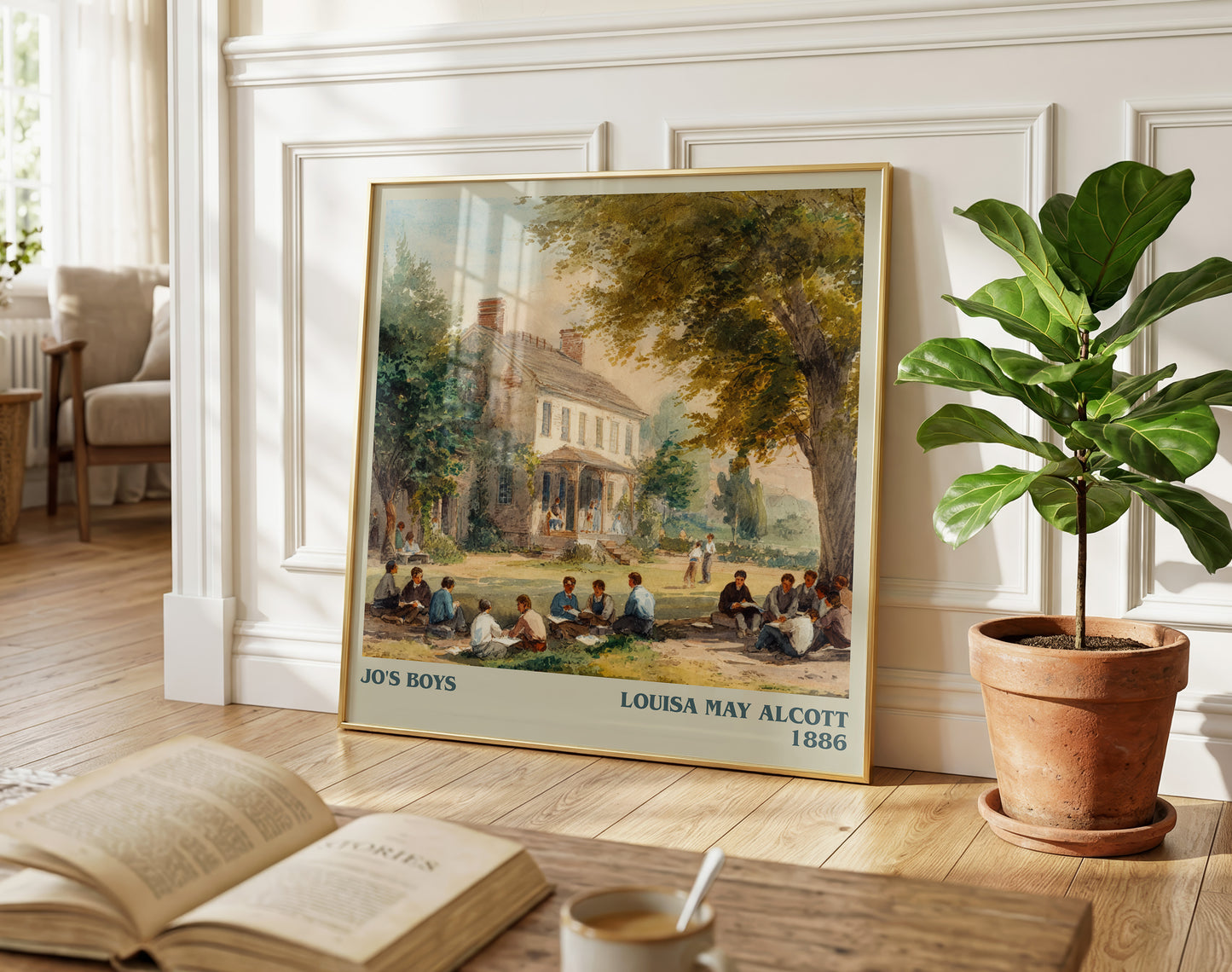 Jo's Boys literary poster paired in gallery wall – literary art prints