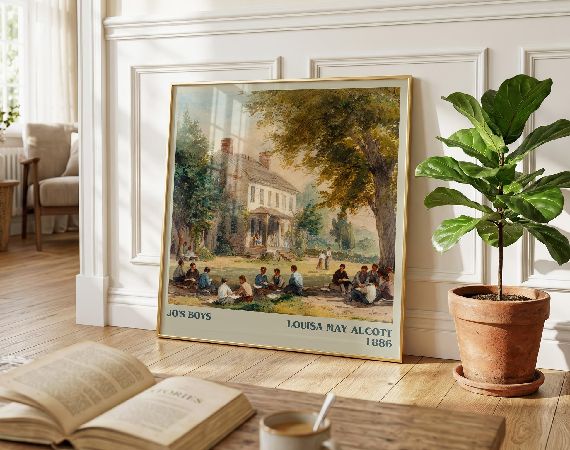 Jo's Boys literary poster paired in gallery wall – literary art prints