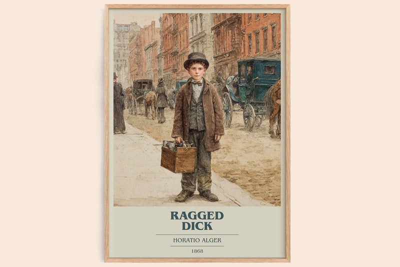 Ragged Dick Book Cover Poster by Horatio Alger (Modern Minimalist style)