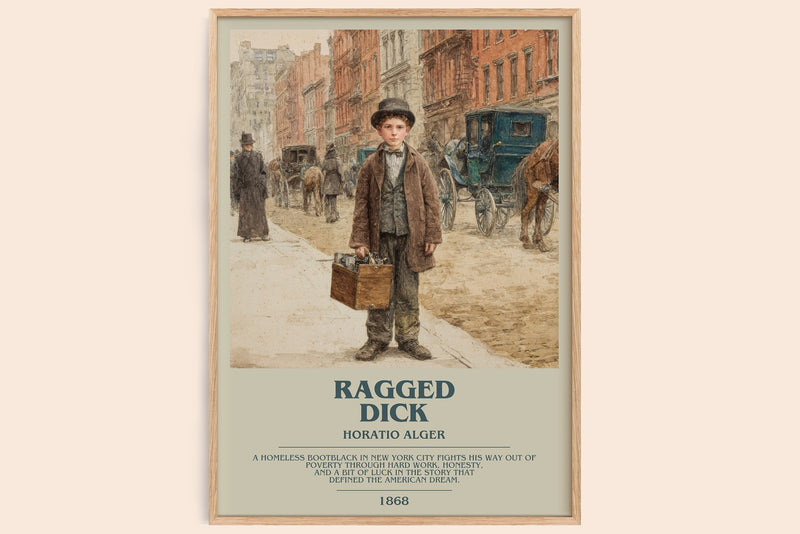 Ragged Dick Bookish Wall Art by Horatio Alger (Modern style)