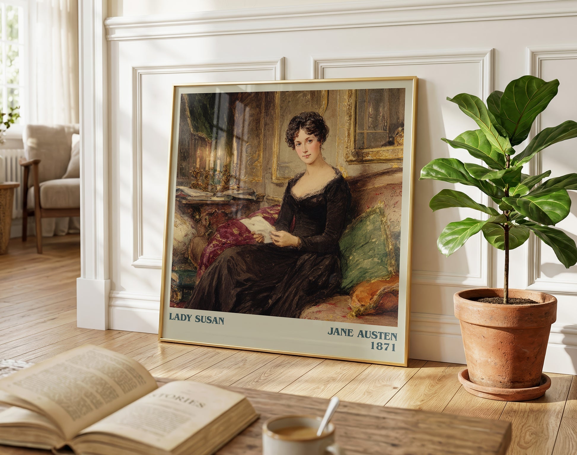 Lady Susan literary poster paired in gallery wall – literary art prints