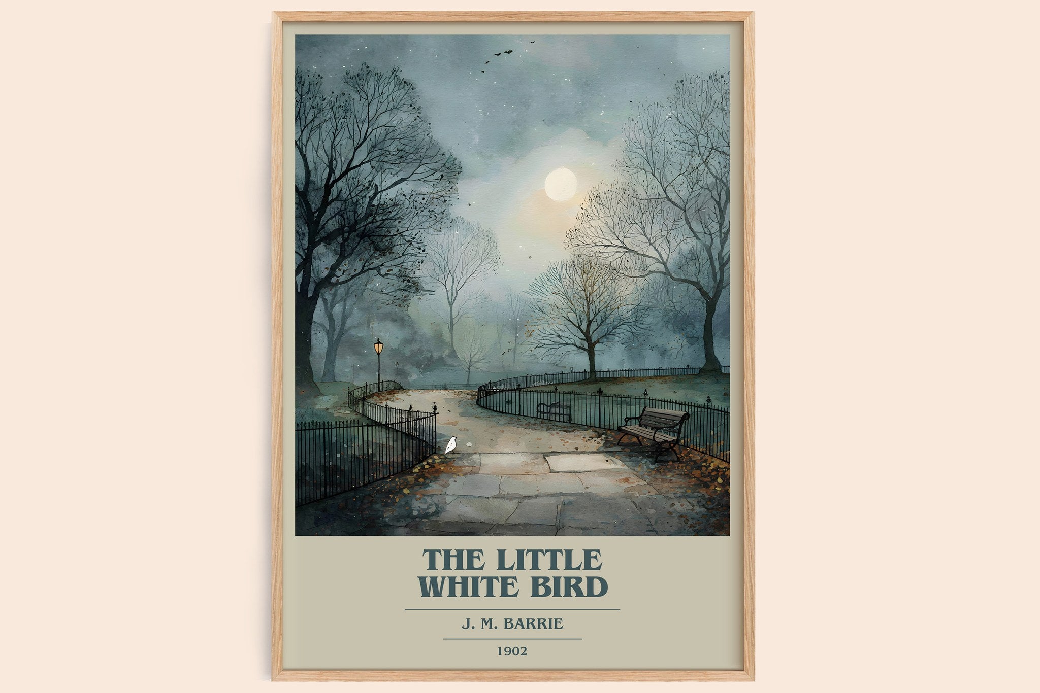 The Little White Bird Book Cover Poster by J. M. Barrie