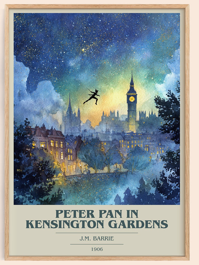 Peter Pan in Kensington Gardens Book Cover Poster by J. M. Barrie