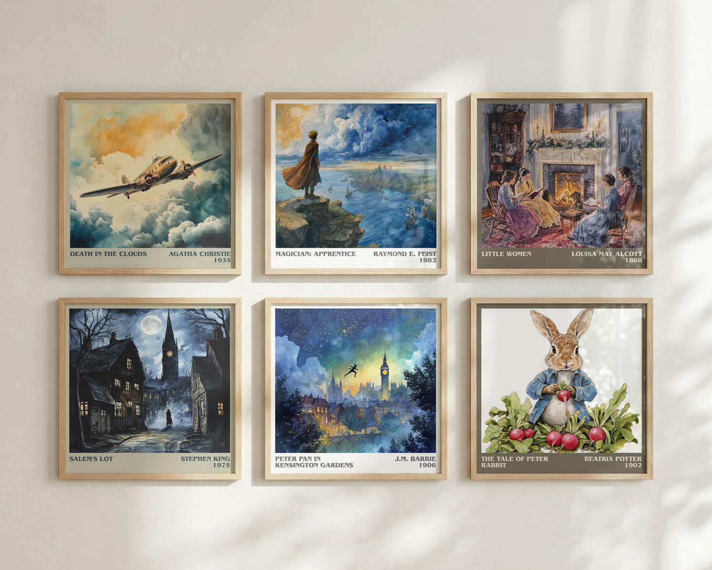 Peter Pan in Kensington Gardens literary book poster framed on wall – classic literature wall art