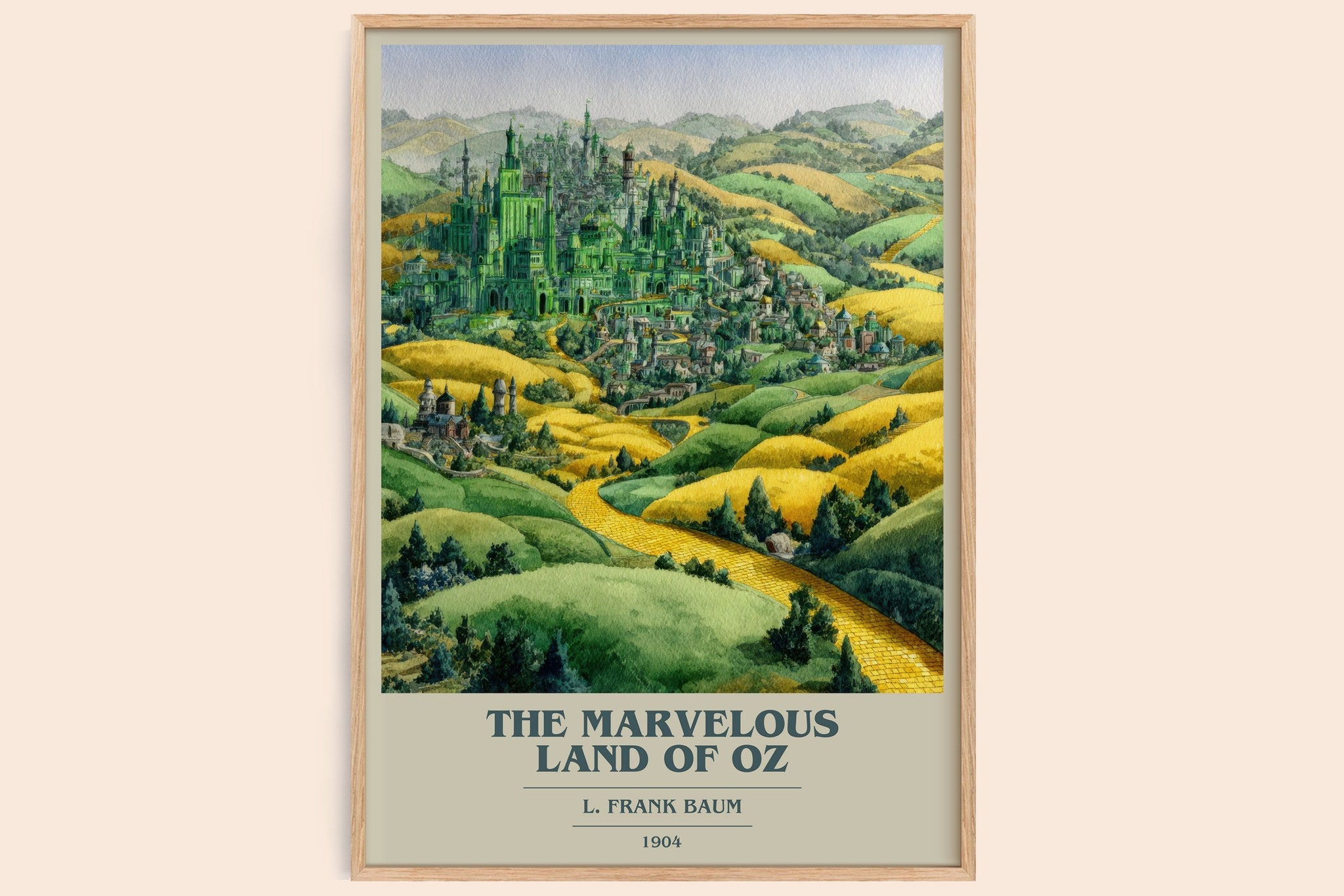 The Marvelous Land of Oz Book Cover Poster by L. Frank Baum