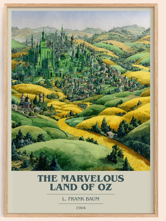 The Marvelous Land of Oz Book Cover Poster by L. Frank Baum