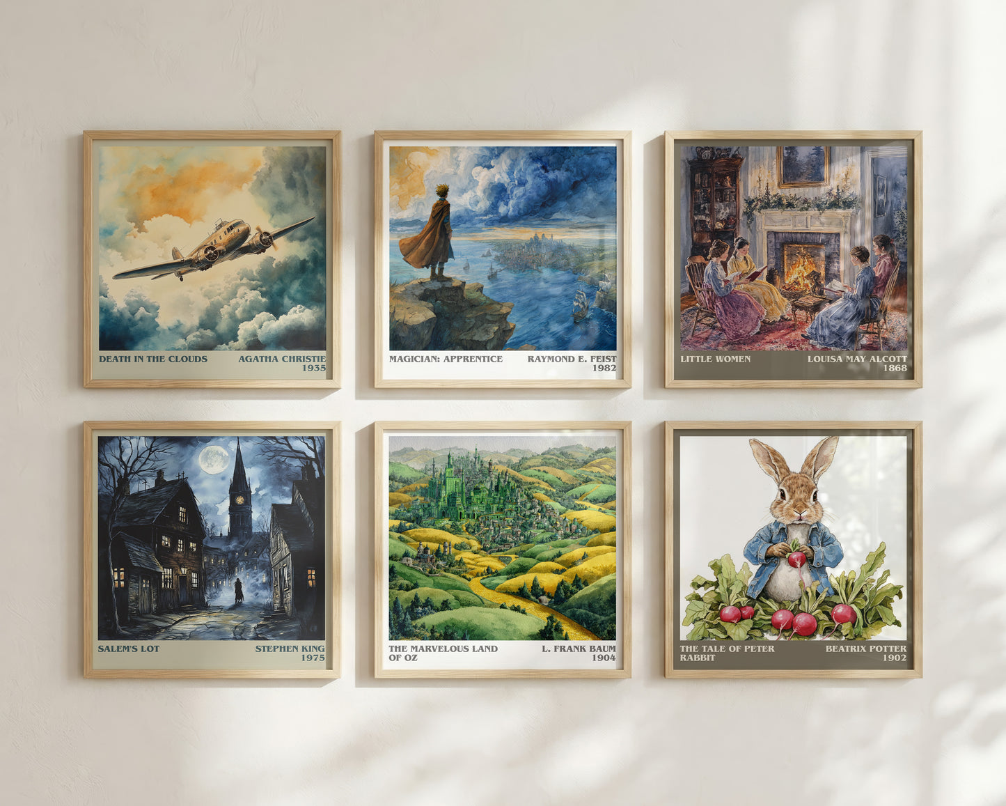 The Marvelous Land of Oz literary print framed by window – literary home decor
