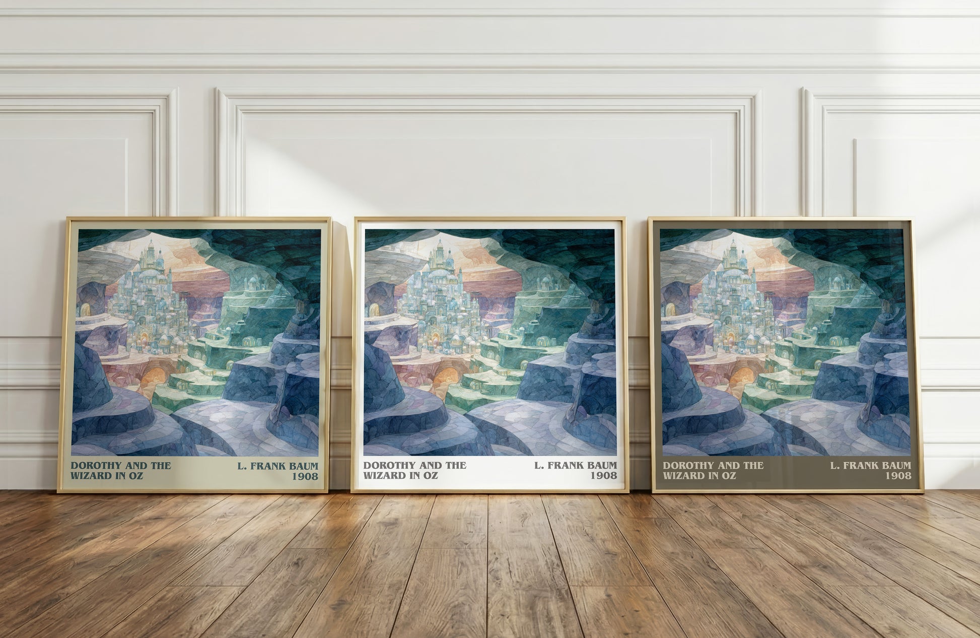 Dorothy And The Wizard In Oz literary print framed by window – literary home decor