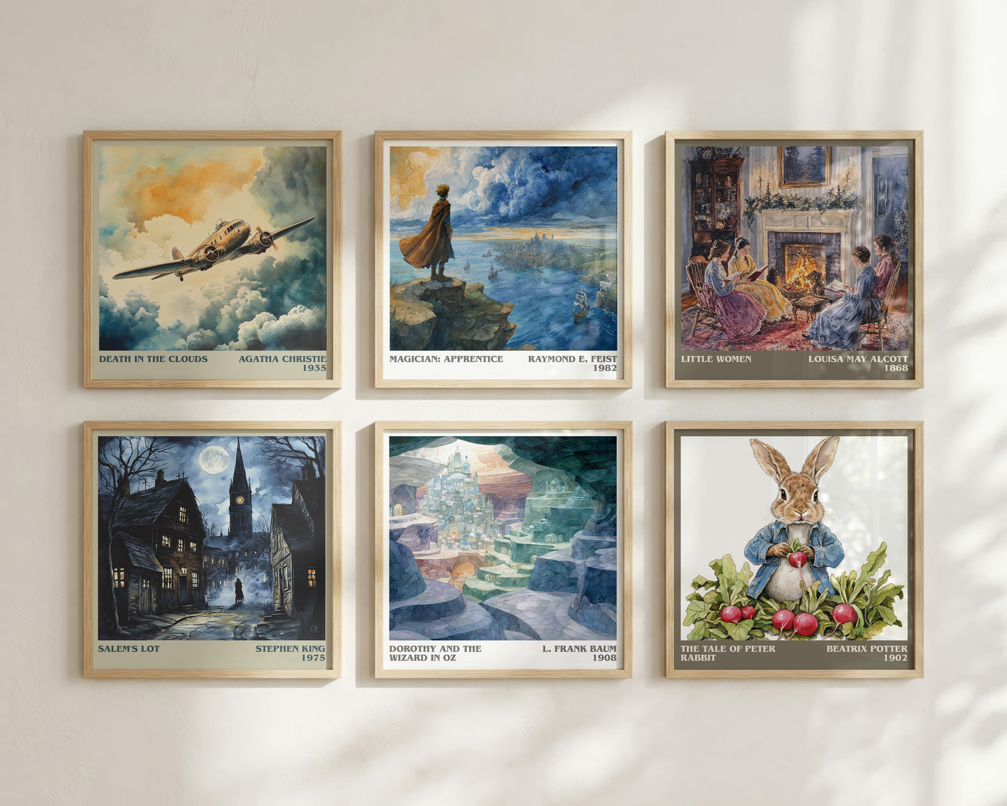 Dorothy And The Wizard In Oz literary book poster framed on wall – childrens wall art