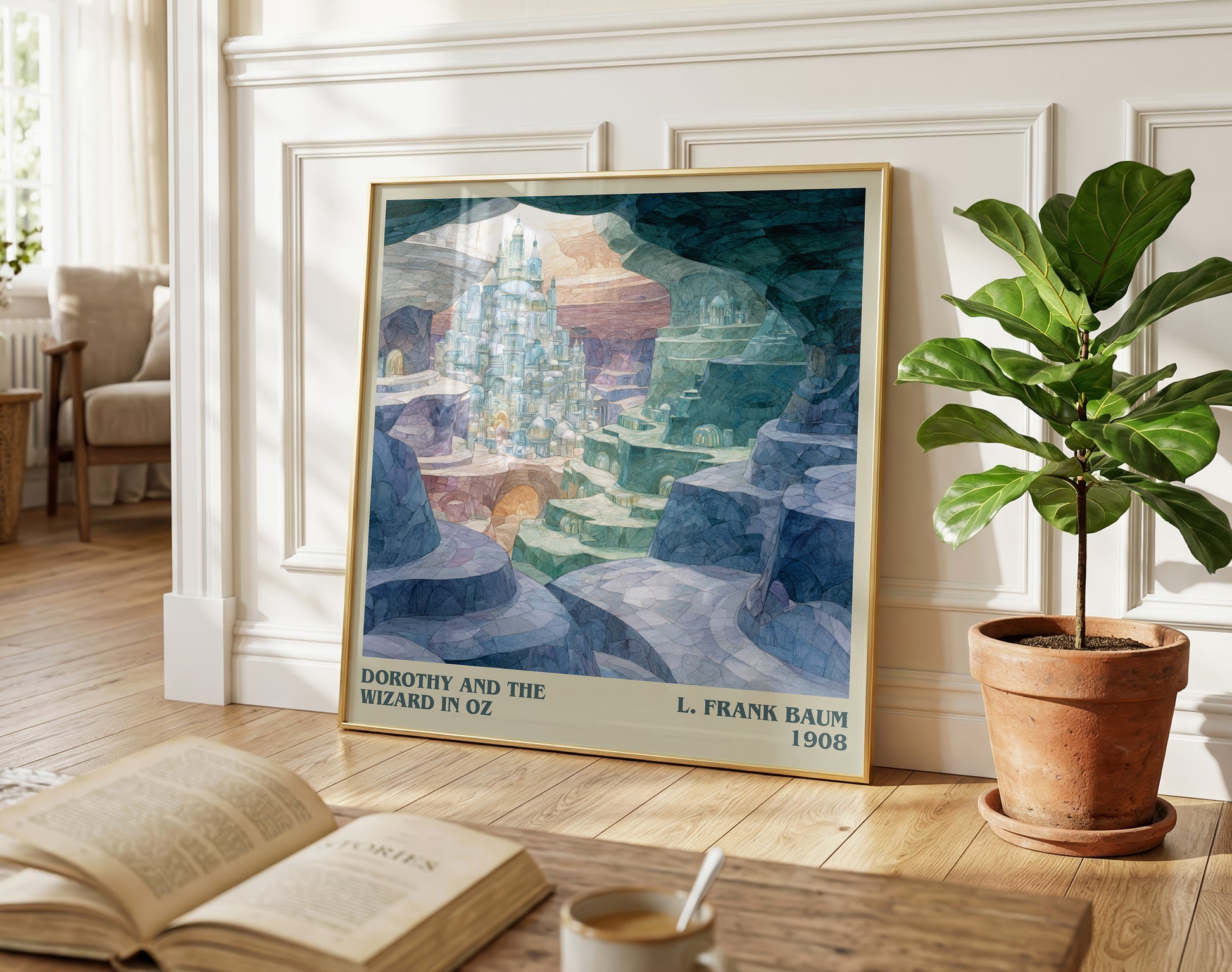 Dorothy And The Wizard In Oz literary poster paired in gallery wall – literary art prints