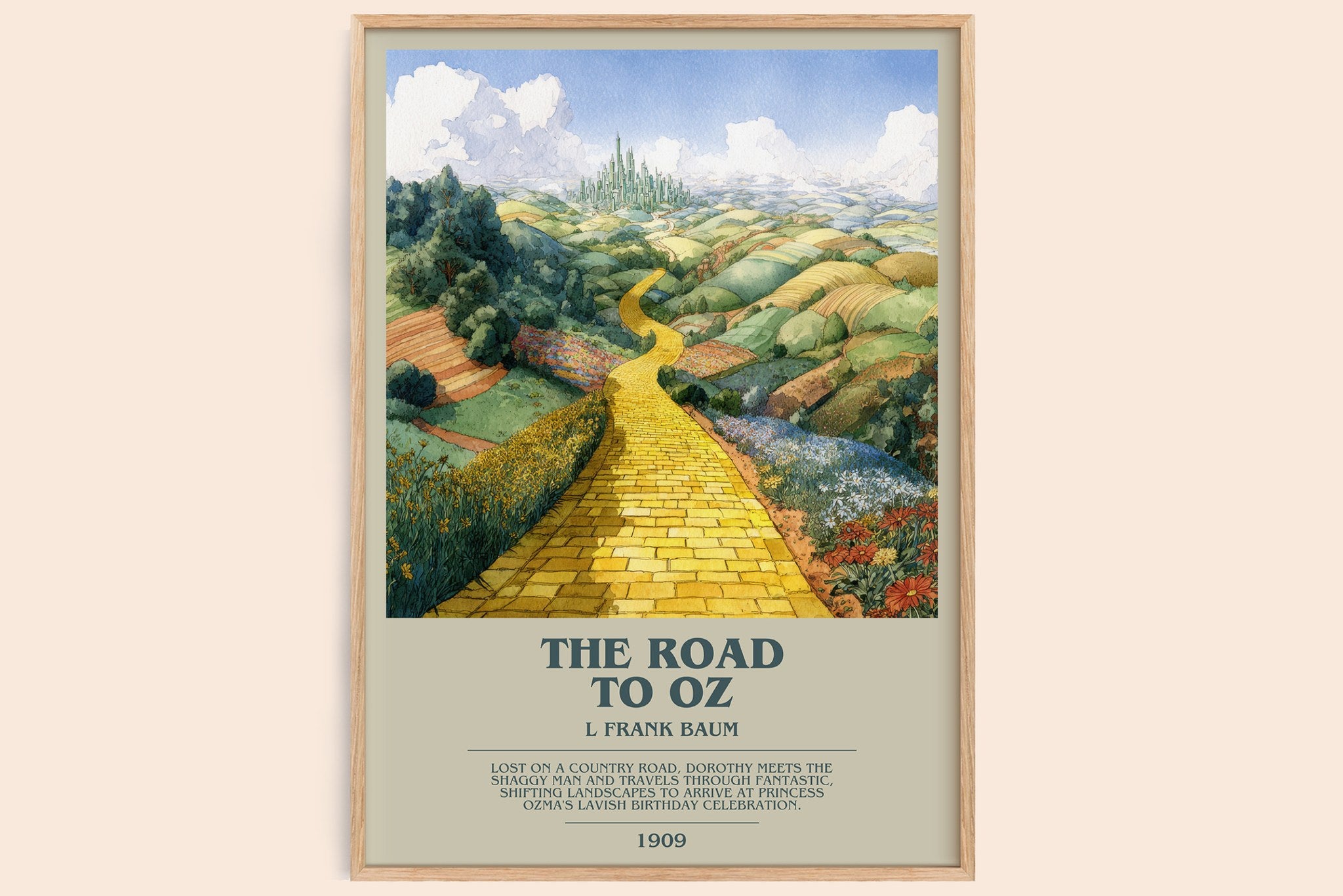 The Road to Oz Bookish Wall Art by L Frank Baum