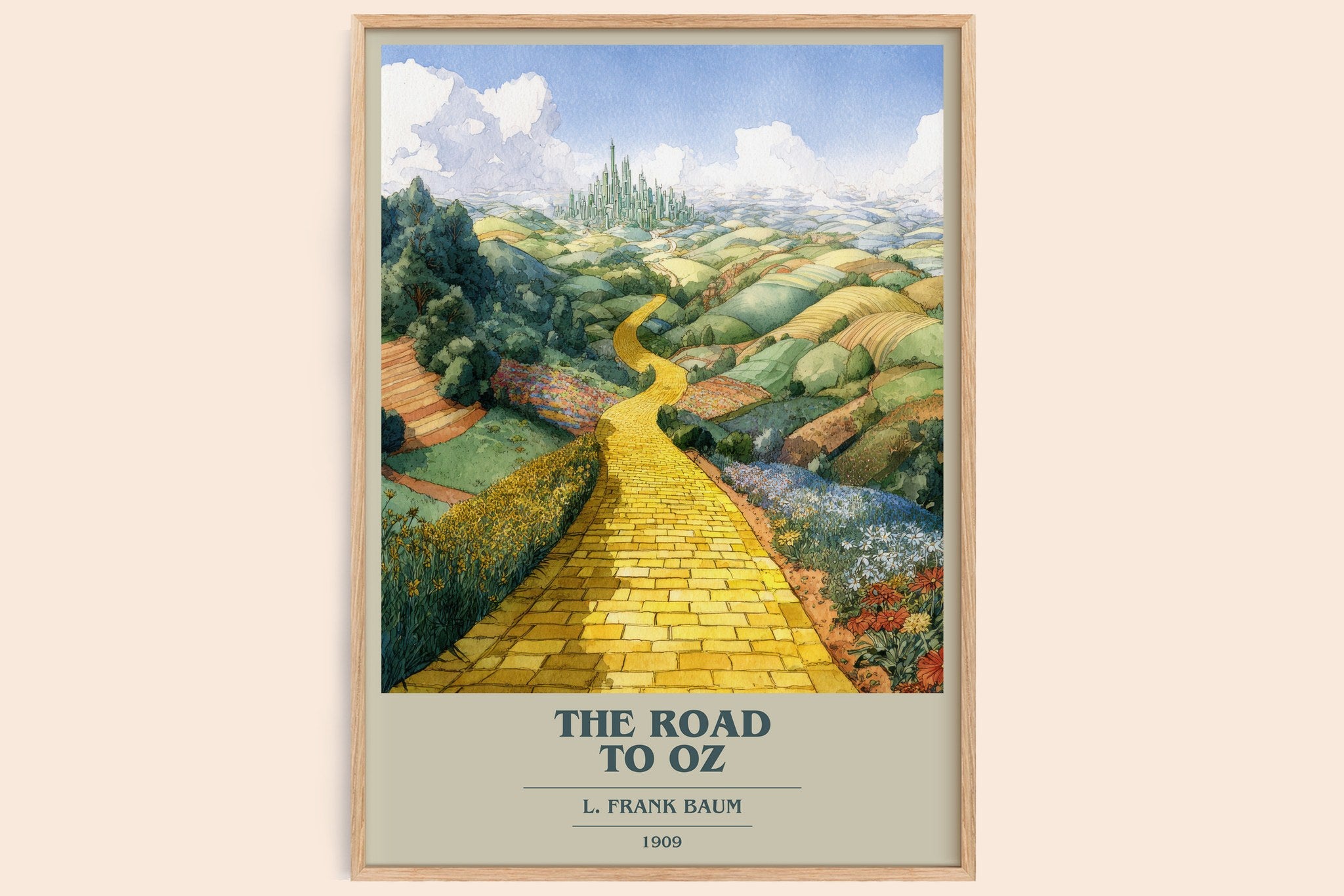 The Road to Oz Book Cover Poster by L Frank Baum