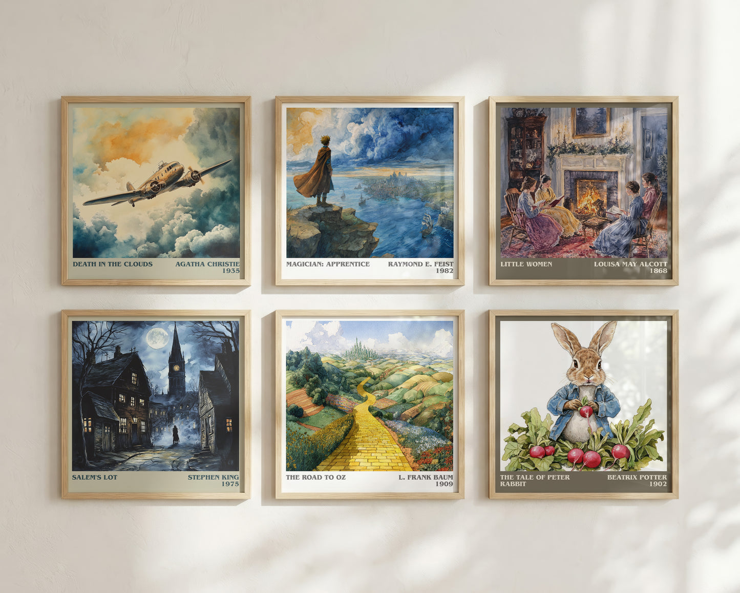 The Road to Oz literary book poster framed on wall – childrens wall art
