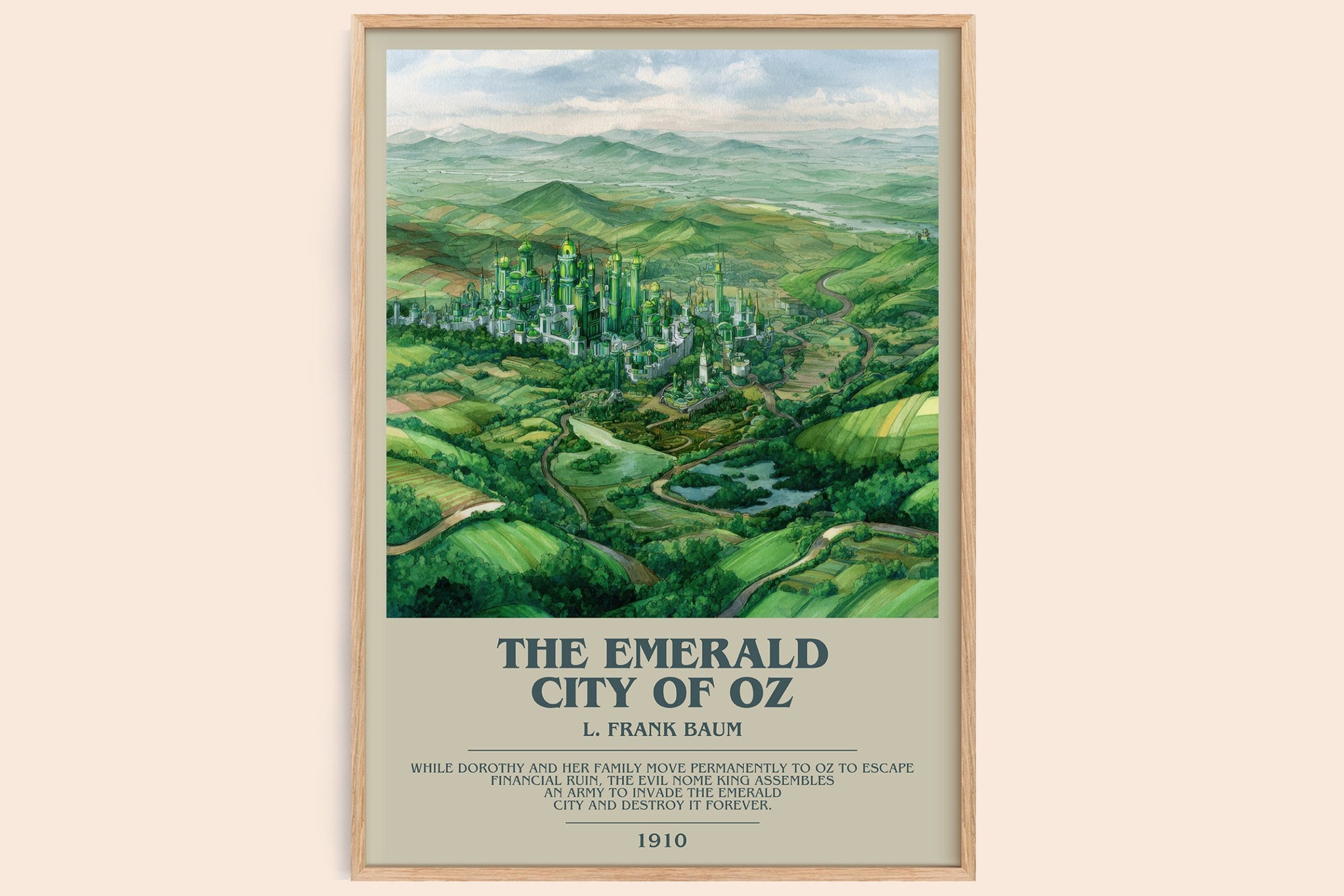 The Emerald City of Oz Bookish Wall Art by L. Frank Baum
