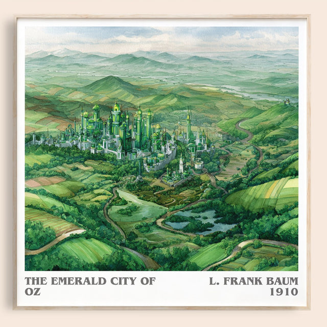 The Emerald City of Oz Literary Art Print by L. Frank Baum