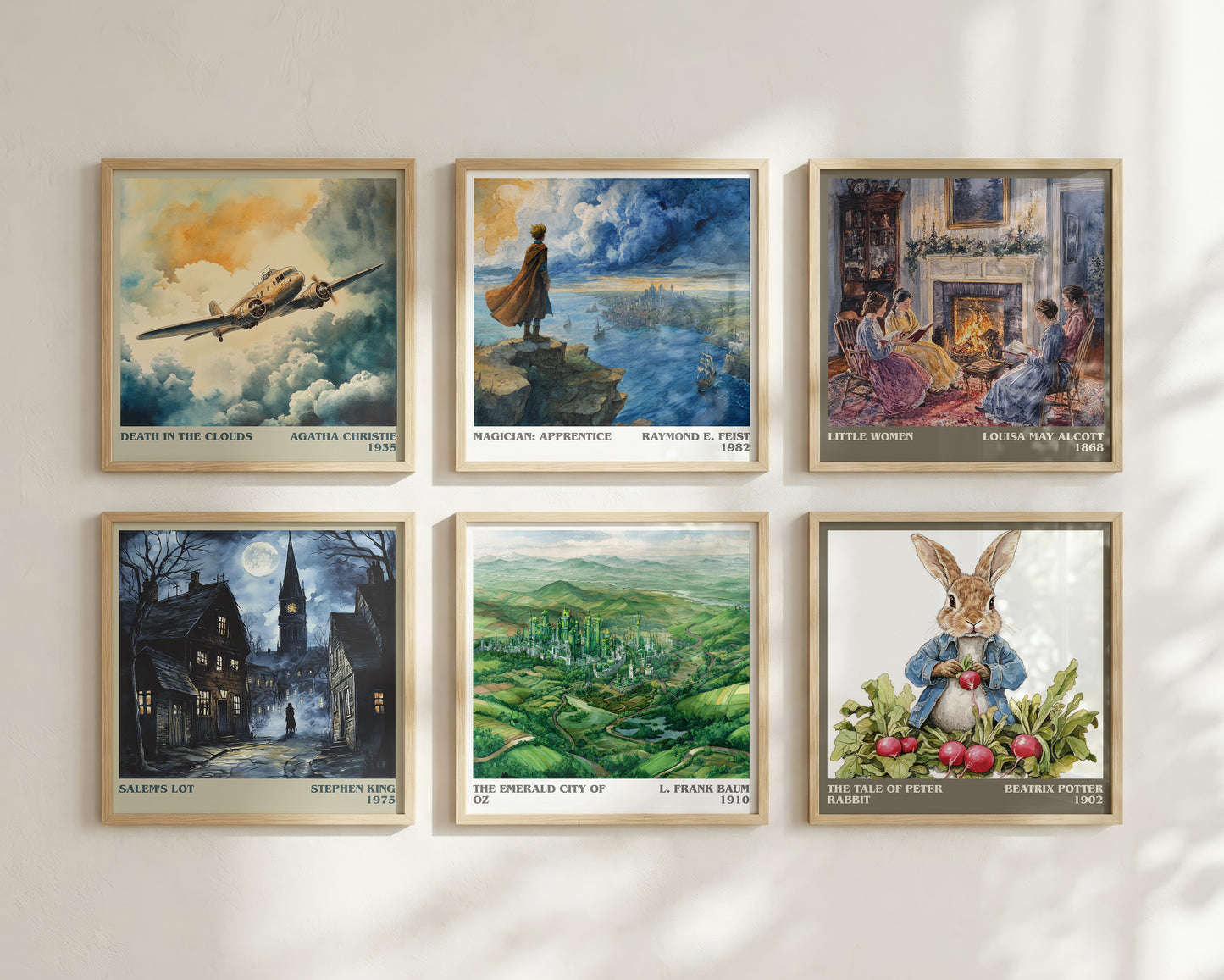 The Emerald City of Oz literary book poster framed on wall – childrens wall art
