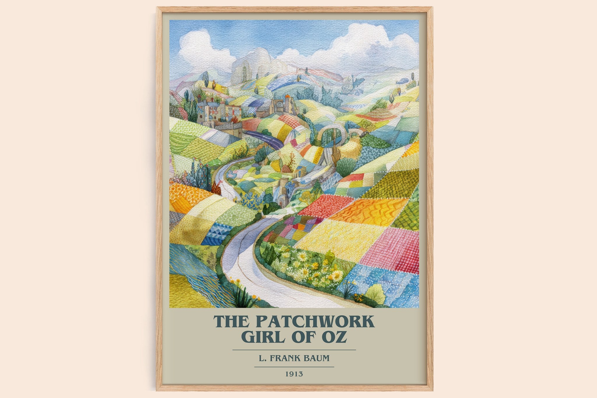 The Patchwork Girl Of Oz Book Cover Poster by L. Frank Baum