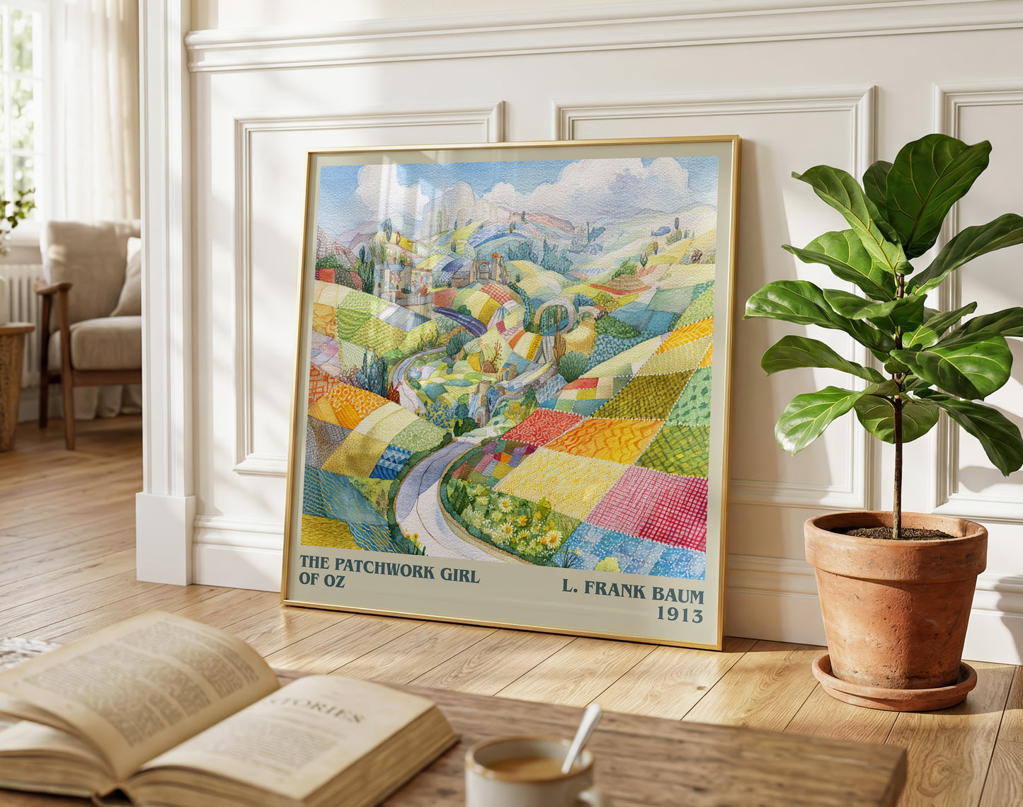 The Patchwork Girl Of Oz literary poster paired in gallery wall – literary art prints